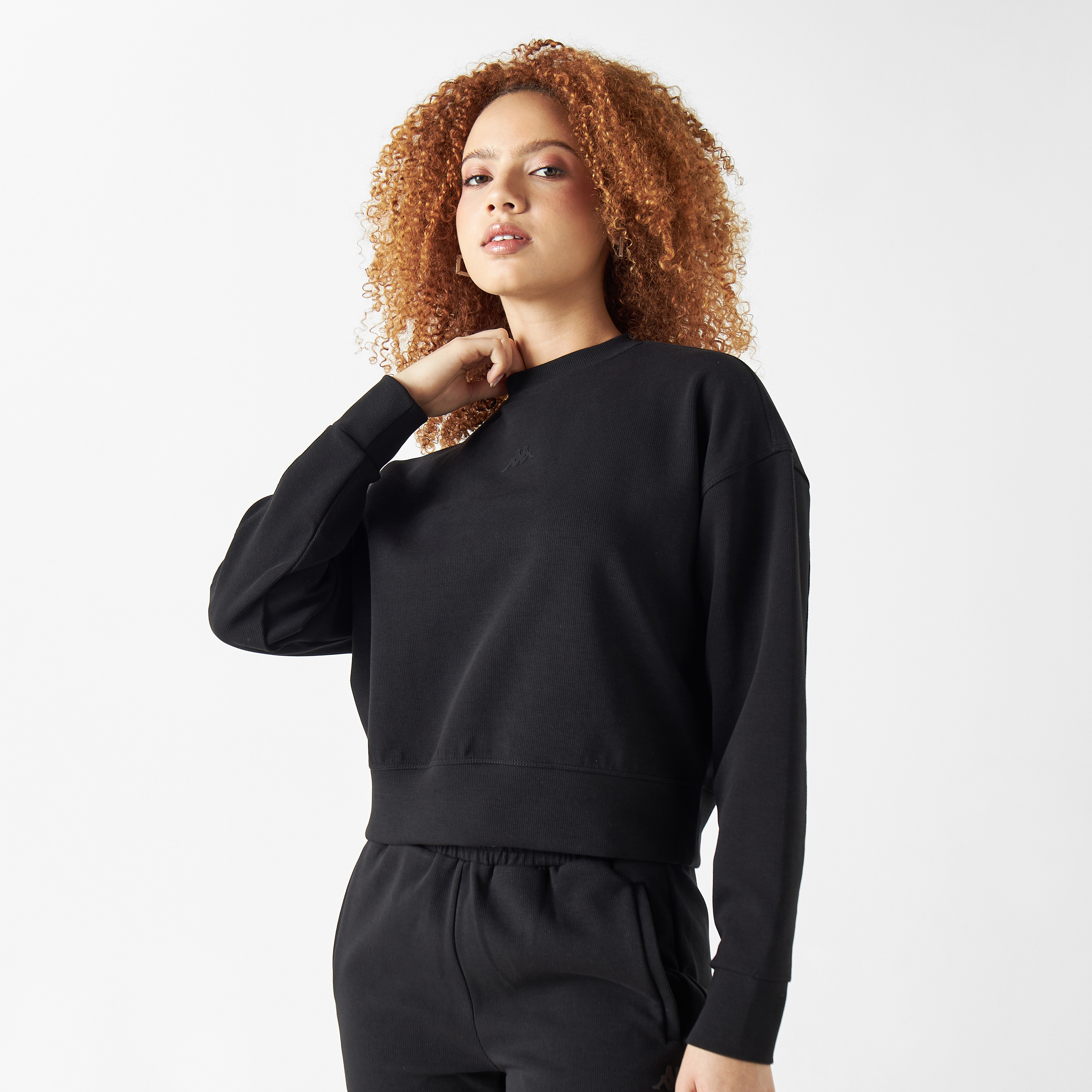 Kappa cropped sweatshirt sale