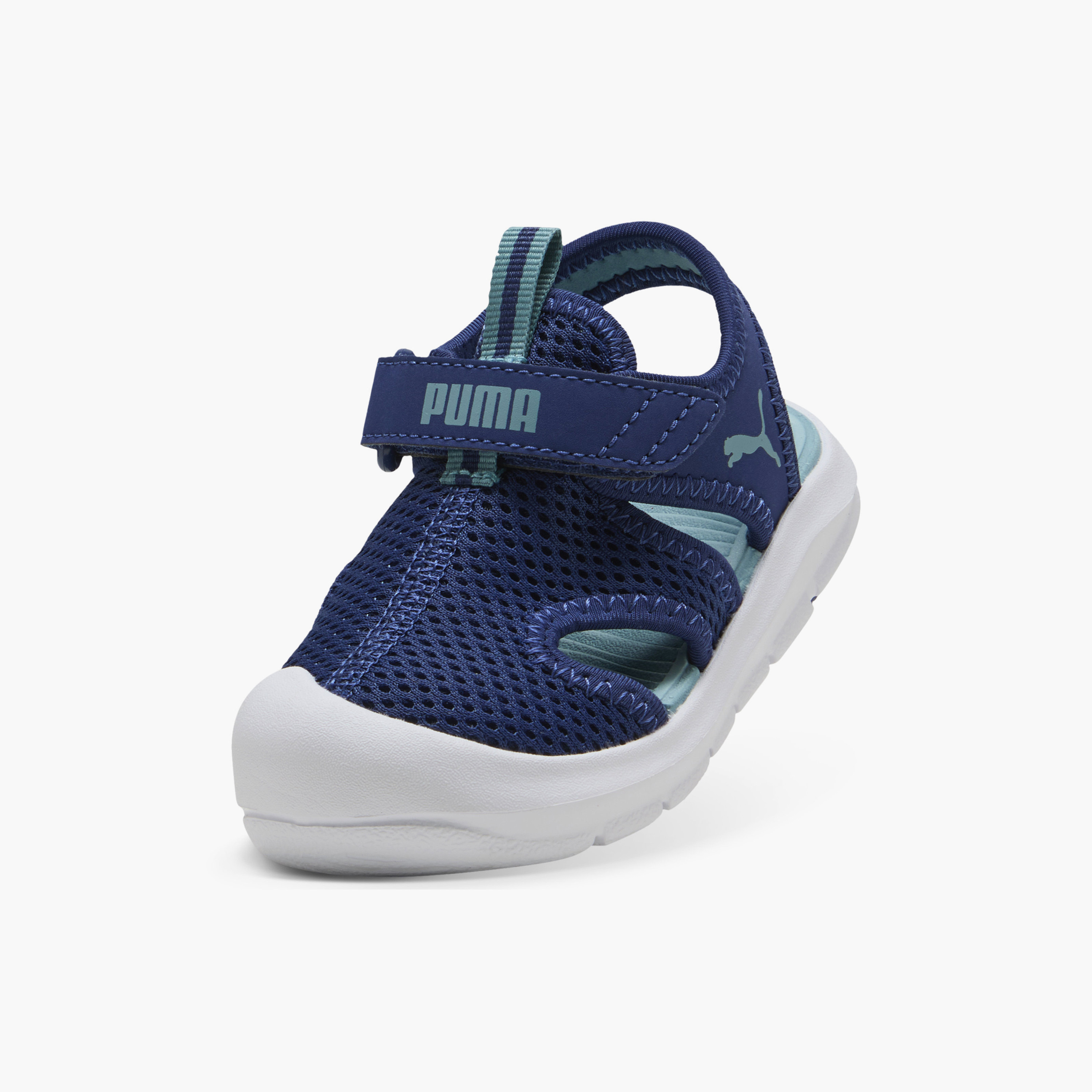 Puma Fun Racer Mesh V Strap Sandals with Hook & Loop Closure-baby-boys-shoes-sandals-image-2