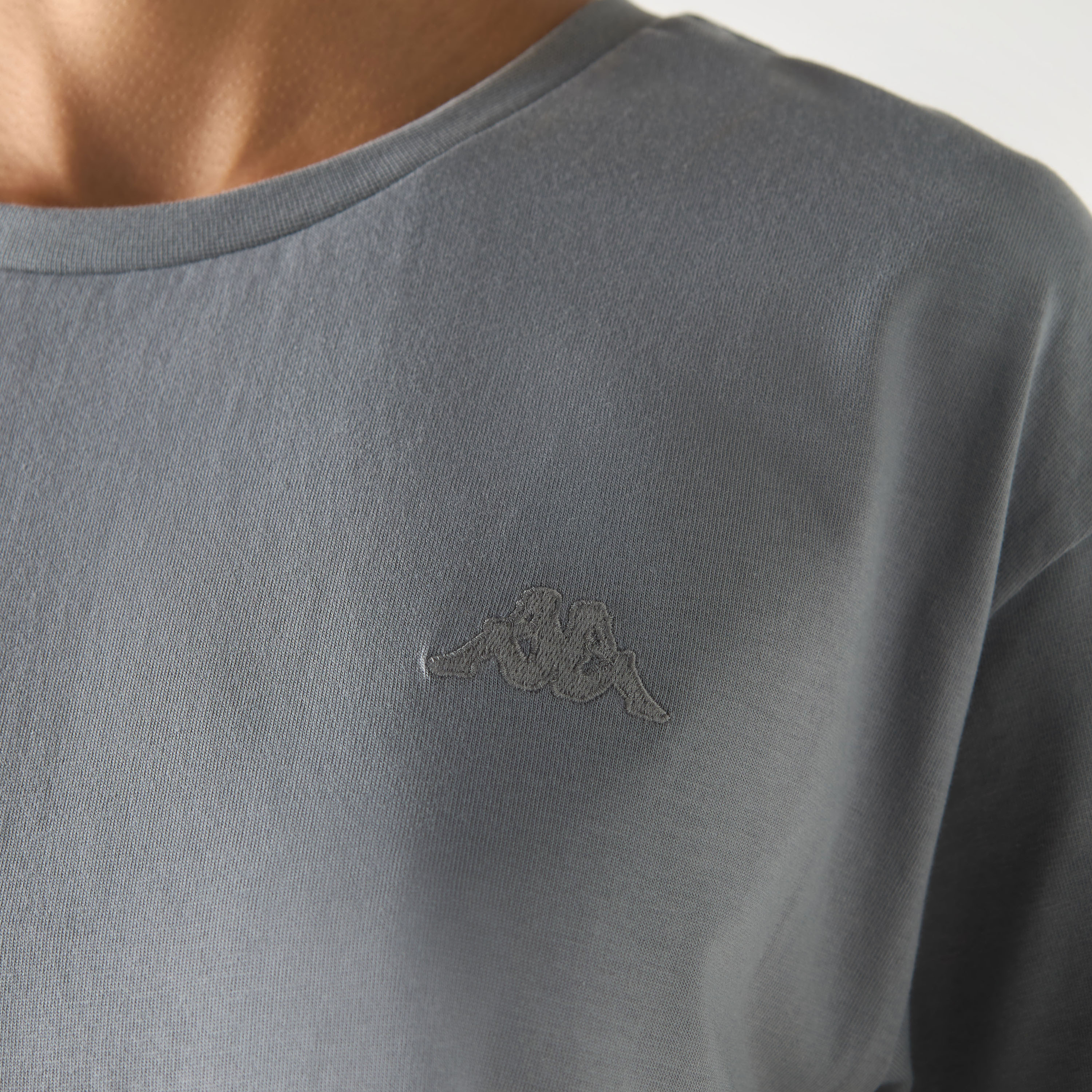 Kappa Logo Embroidered Crew Neck T-shirt with Short Sleeves-sports-women-clothing-tshirtsandvests-image-12