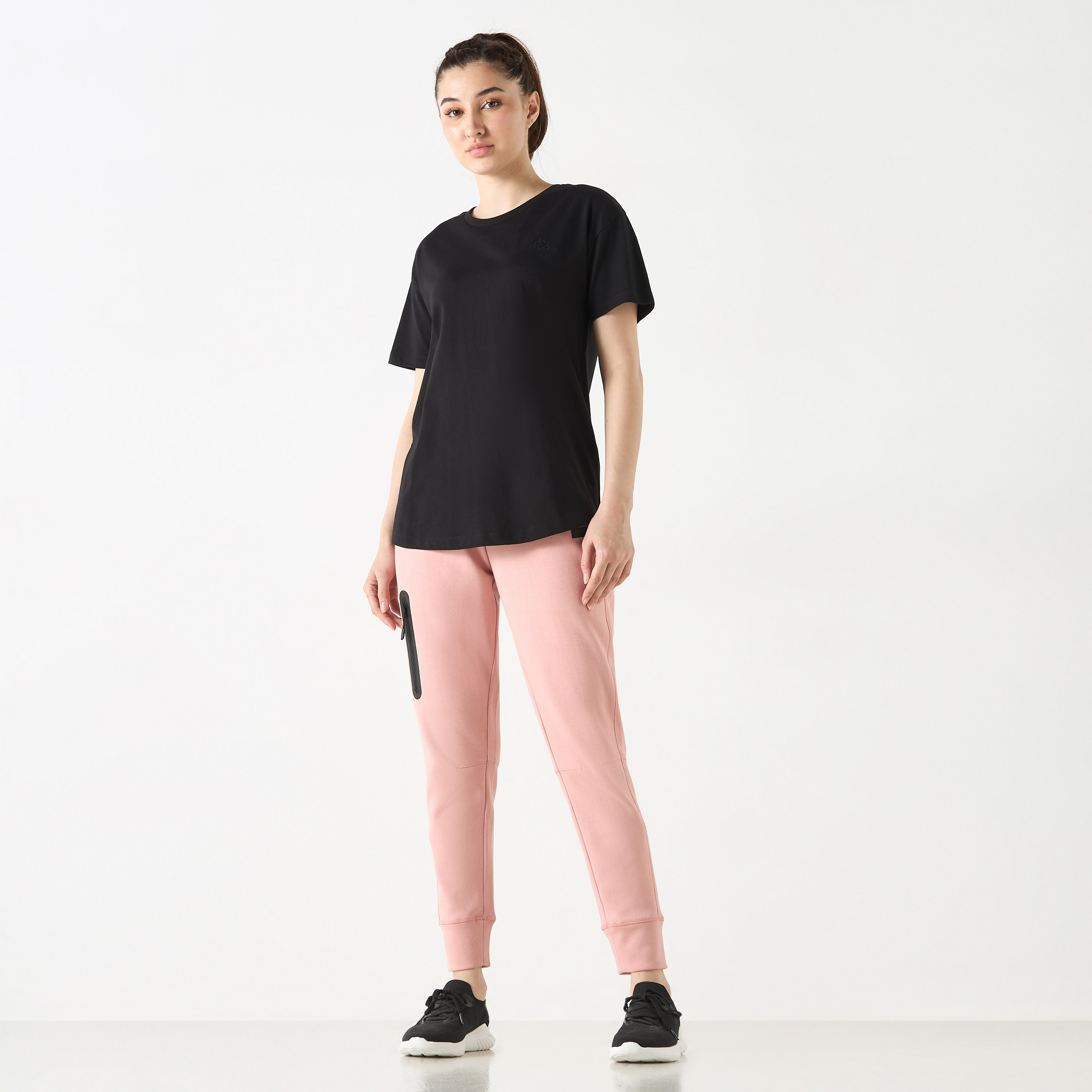 Kappa Logo Embroidered Crew Neck T-shirt with Short Sleeves-sports-women-clothing-tshirtsandvests-image-22