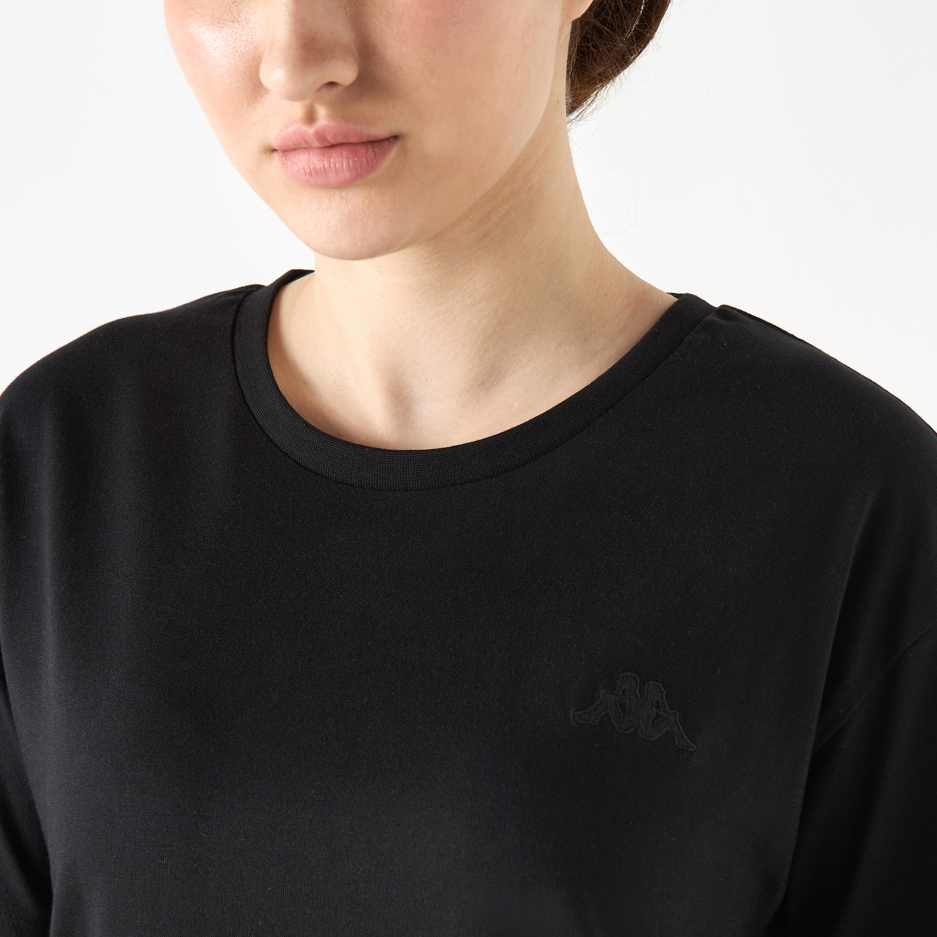 Kappa Logo Embroidered Crew Neck T-shirt with Short Sleeves-sports-women-clothing-tshirtsandvests-image-24