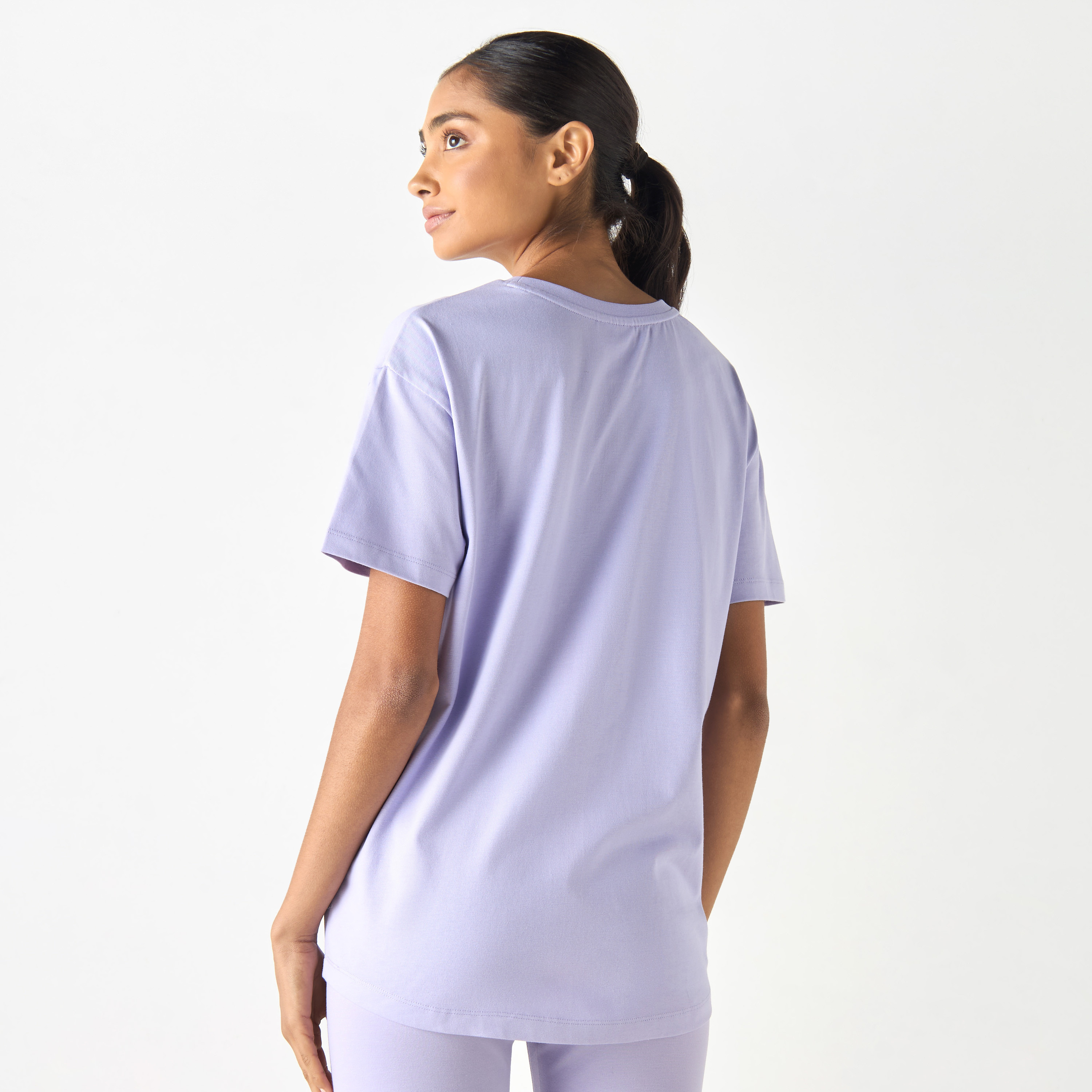 Kappa Logo Embroidered Crew Neck T-shirt with Short Sleeves-sports-women-clothing-tshirtsandvests-image-19