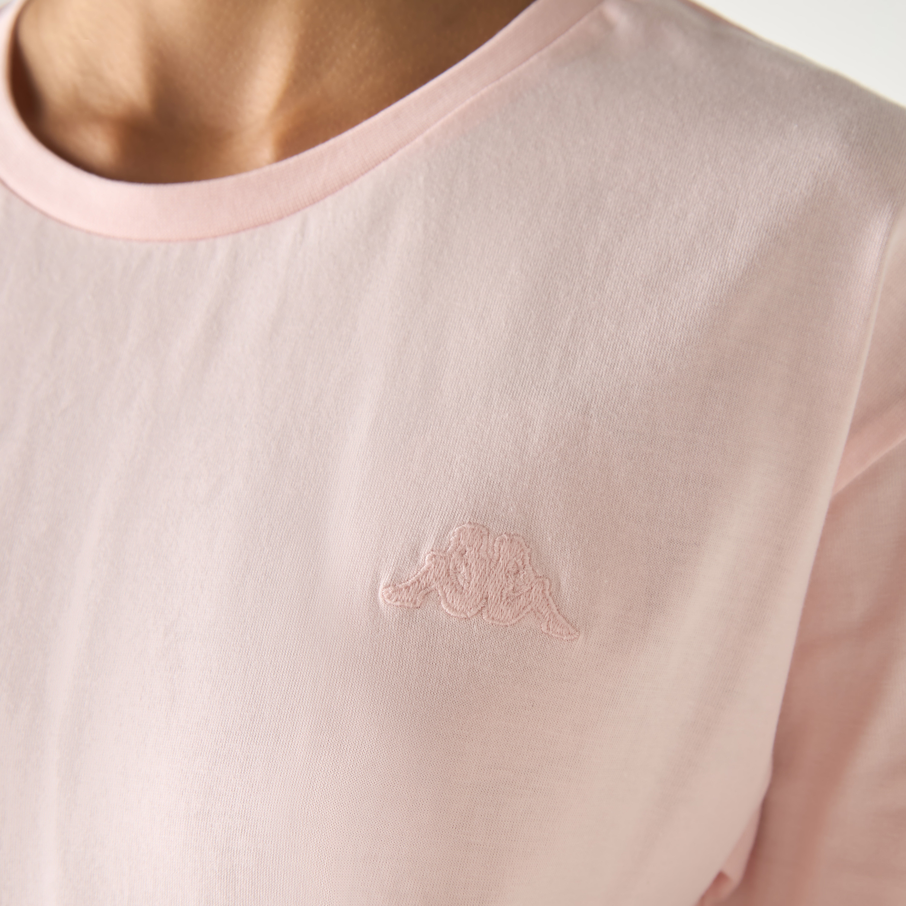 Kappa Logo Embroidered Crew Neck T-shirt with Short Sleeves-sports-women-clothing-tshirtsandvests-image-4
