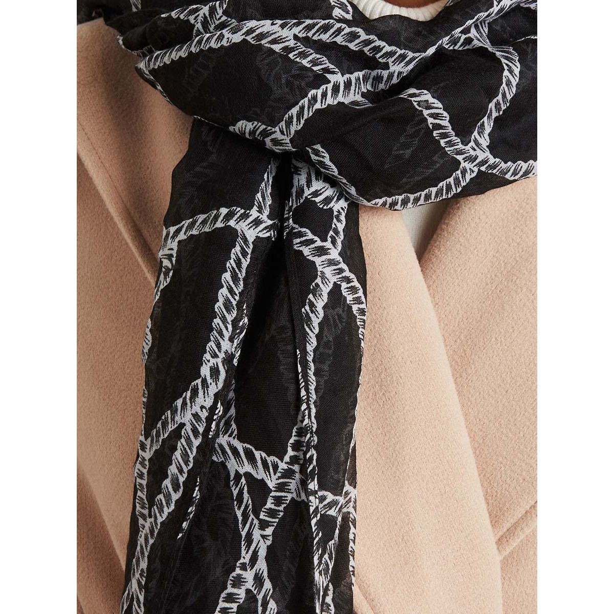 Styli Raw Edge Rope Printed Scarf-women-winterwear-scarves-image-3