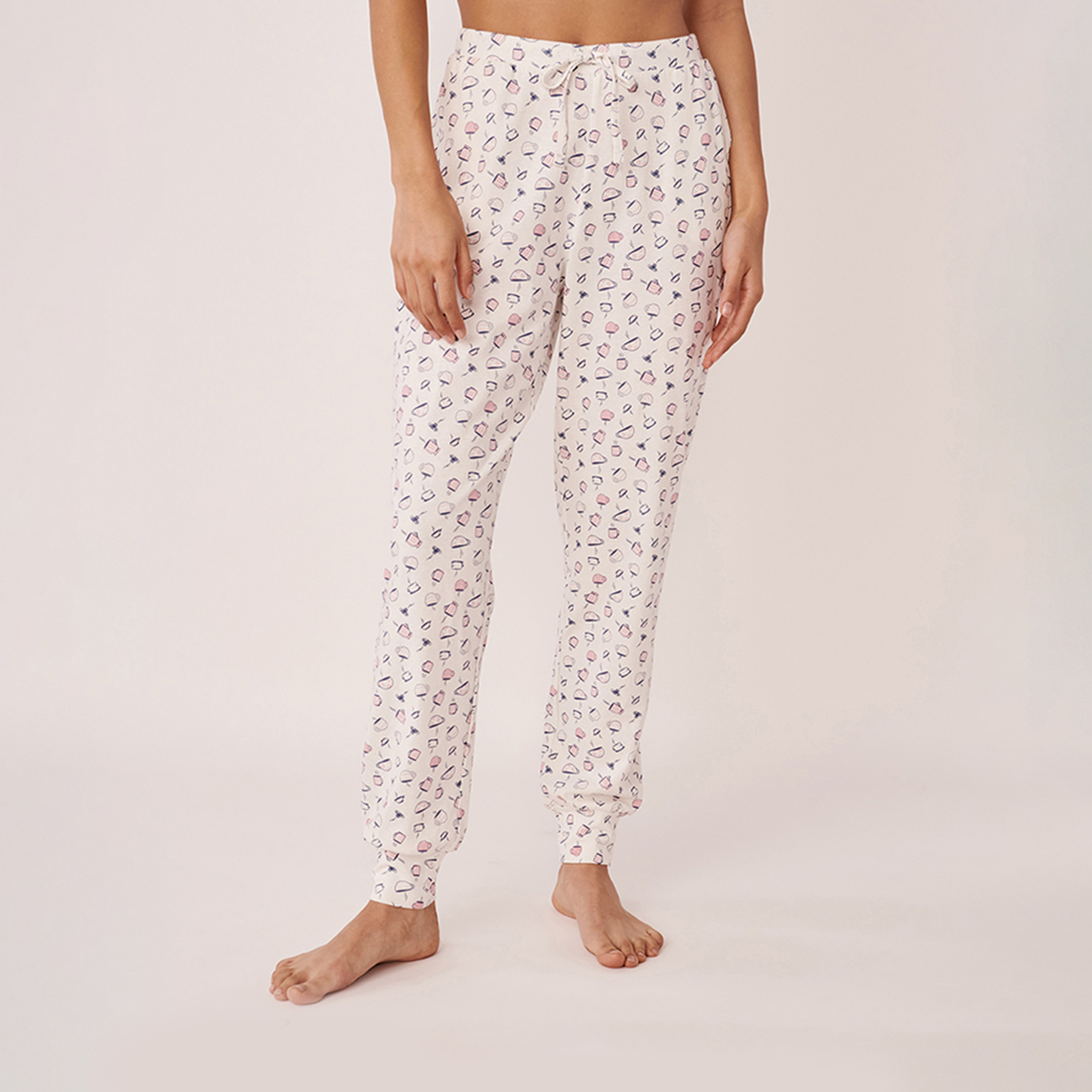 La Vie En Rose Women's Drawstring Striped Pyjamas-women-clothing-nightwear-pyjamas-bottoms-image-4