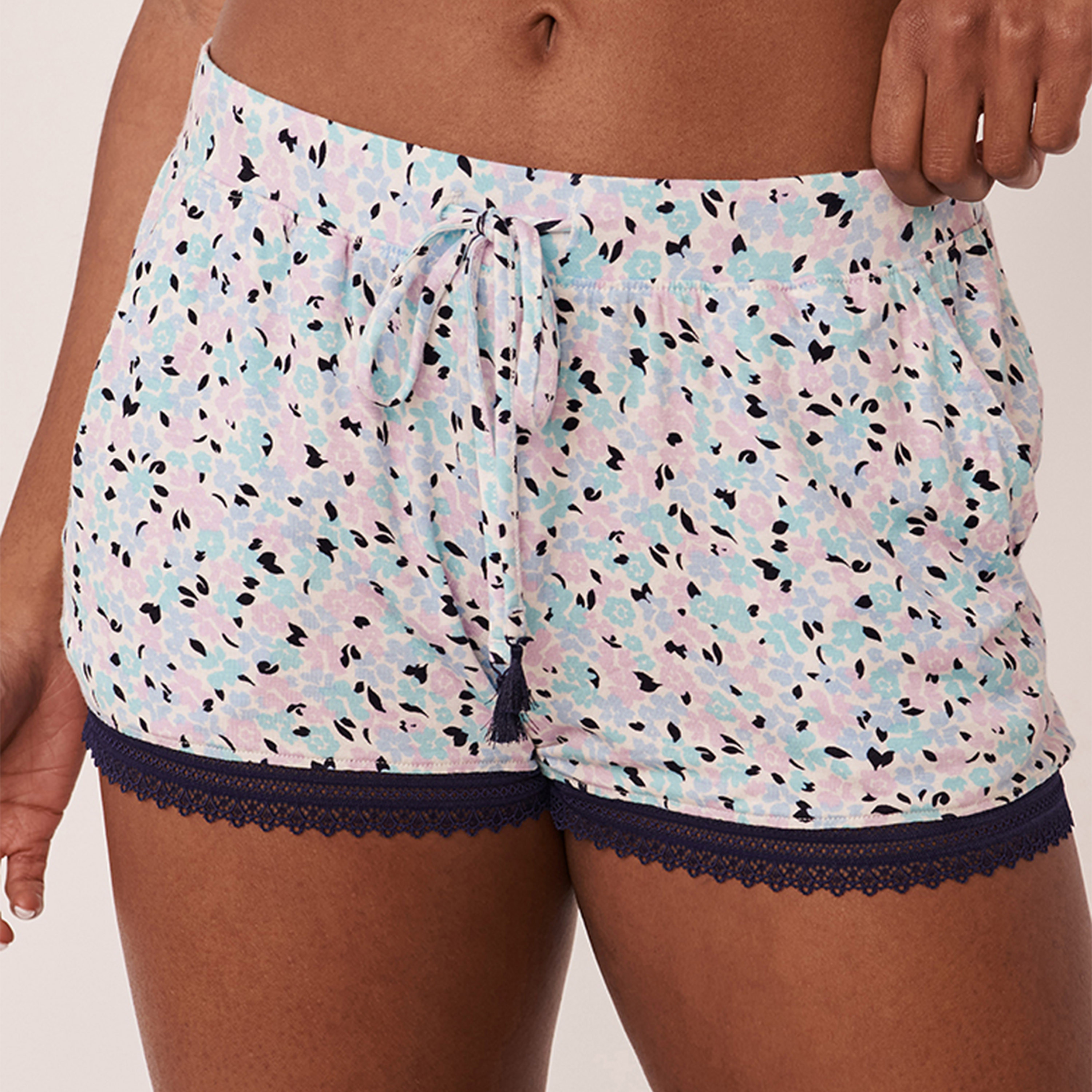 La Vie En Rose Women's Drawstring Floral Shorts-women-clothing-nightwear-pyjamas-bottoms-image-7