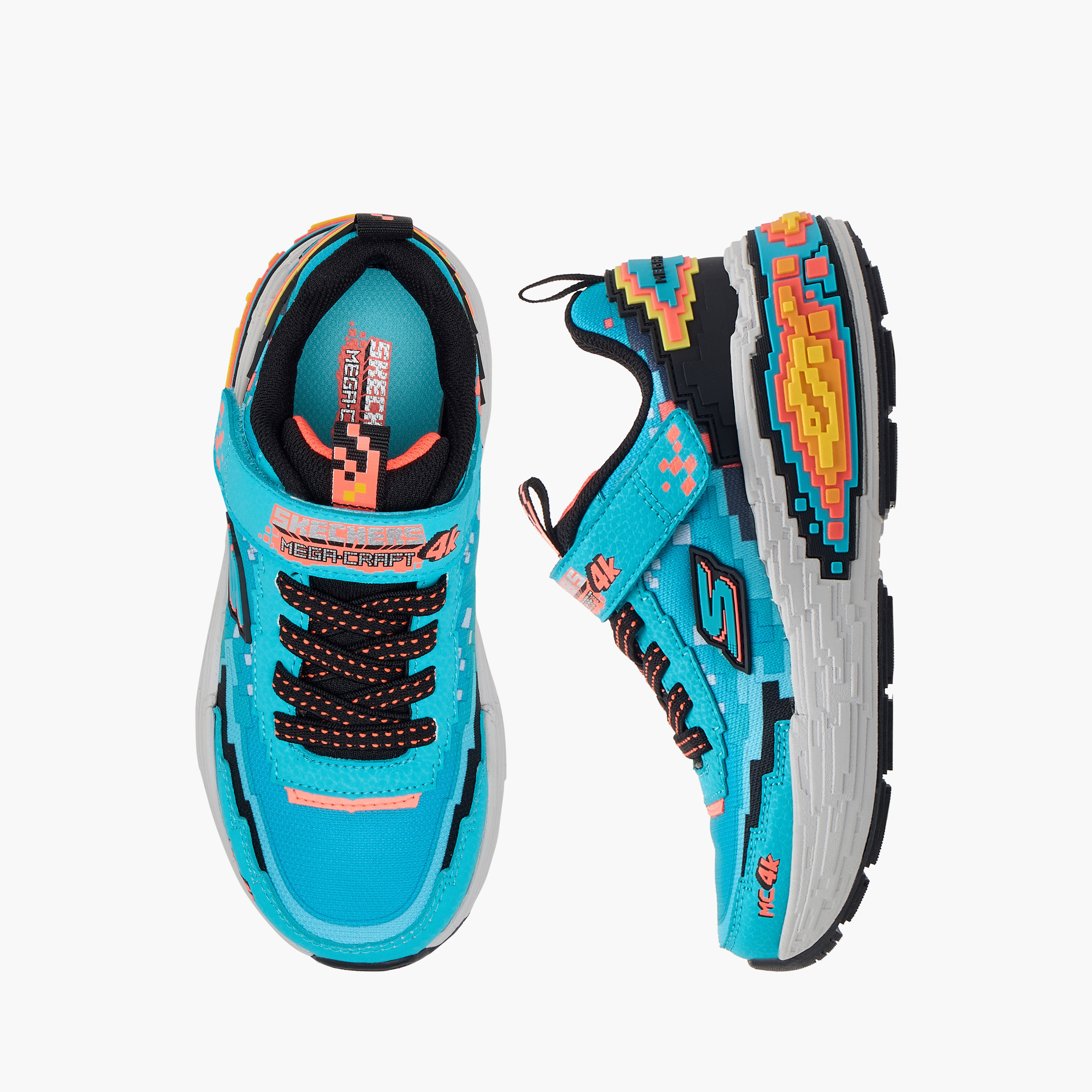 Skechers Boys MEGA-CRAFT 4K Hook & Loop Sneakers 402160L | OE-boys-shoes-sneakers-image-1