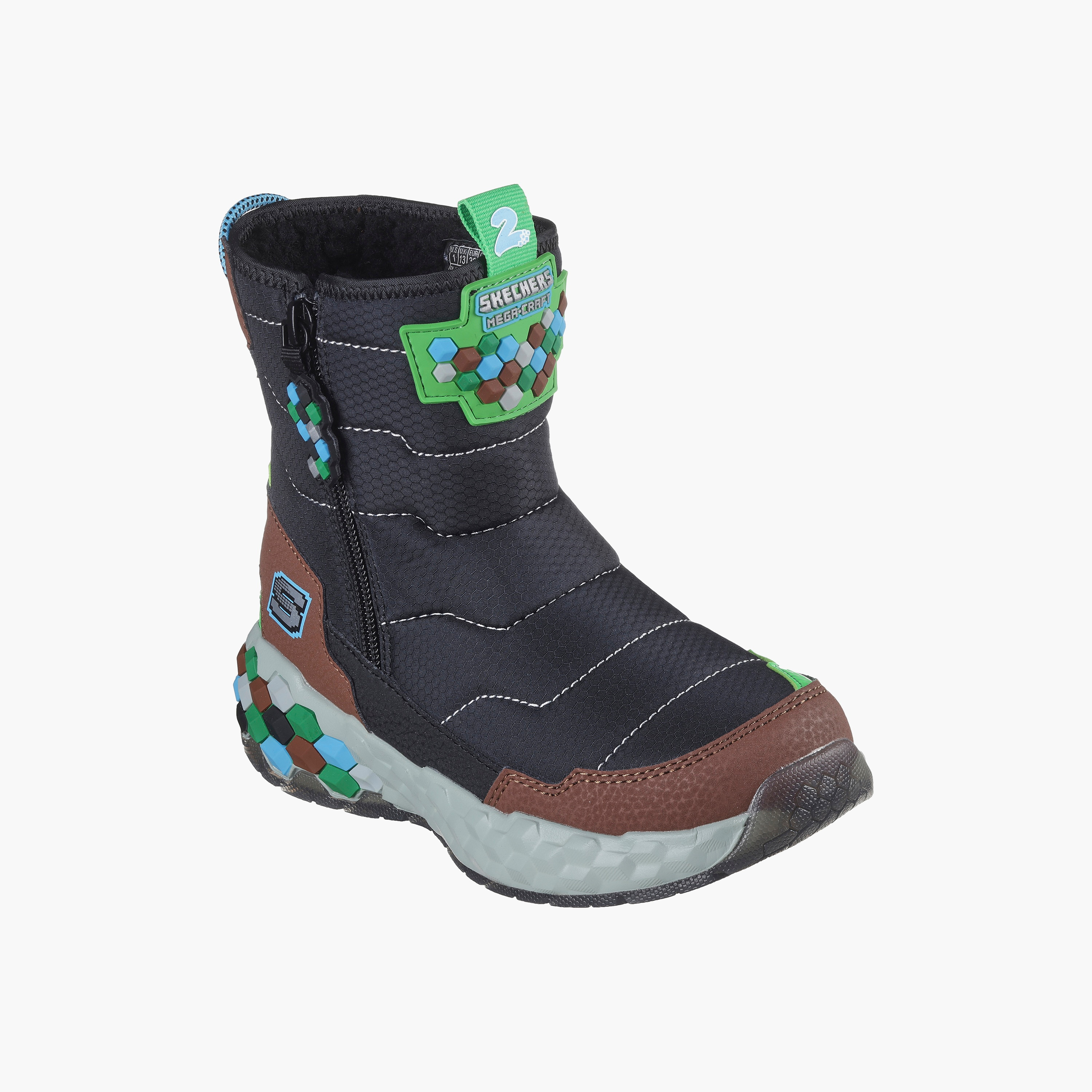 أحذية سكيتشرز ميجا كرافت 2.0 للأطفال ذات قصة عالية | 402216L-sports-boys-shoes-image-1