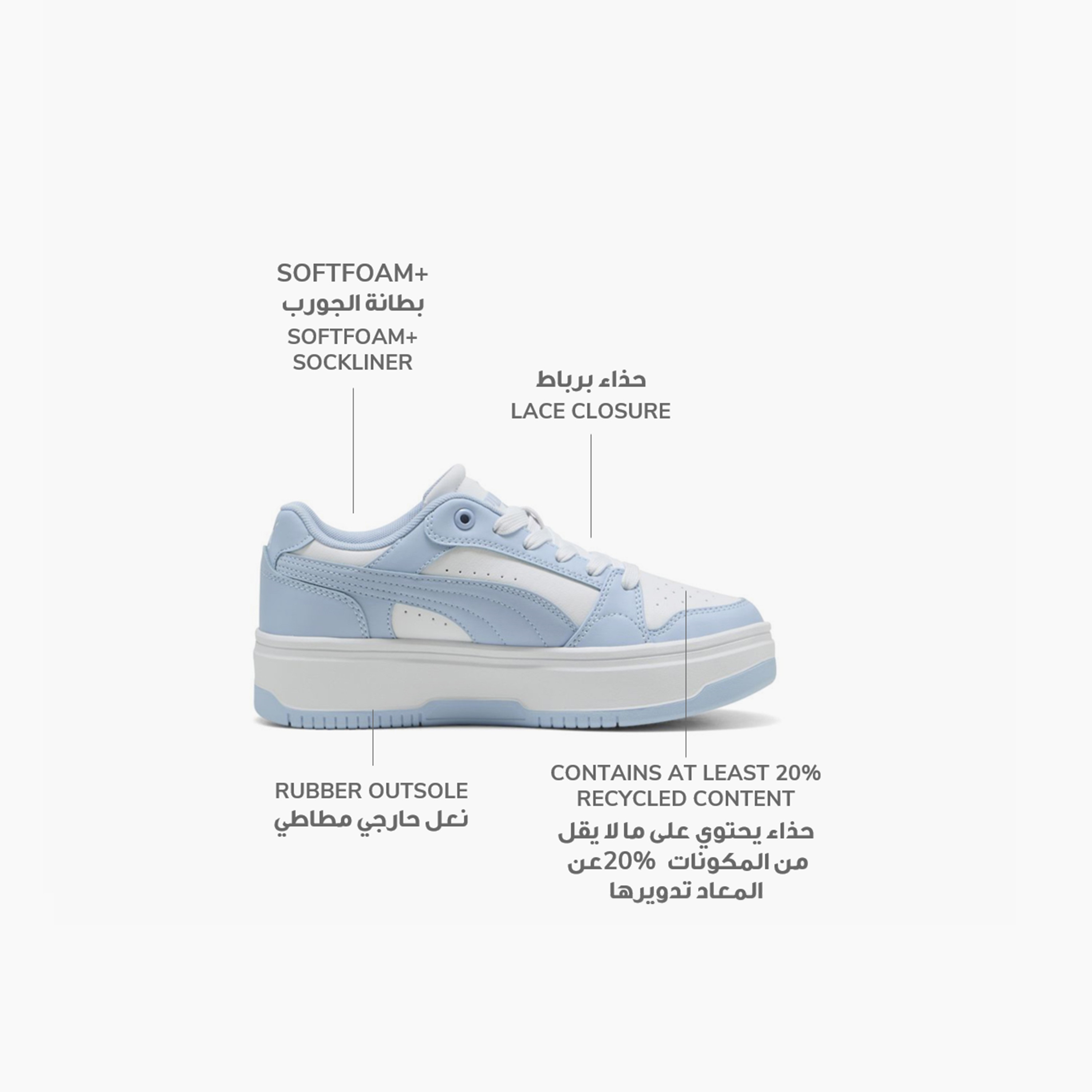 بوما - حذاء رياضي للنساء ريبوند فيم برباط وكاحل منخفض 402592 | OE-sports-women-shoes-image-2
