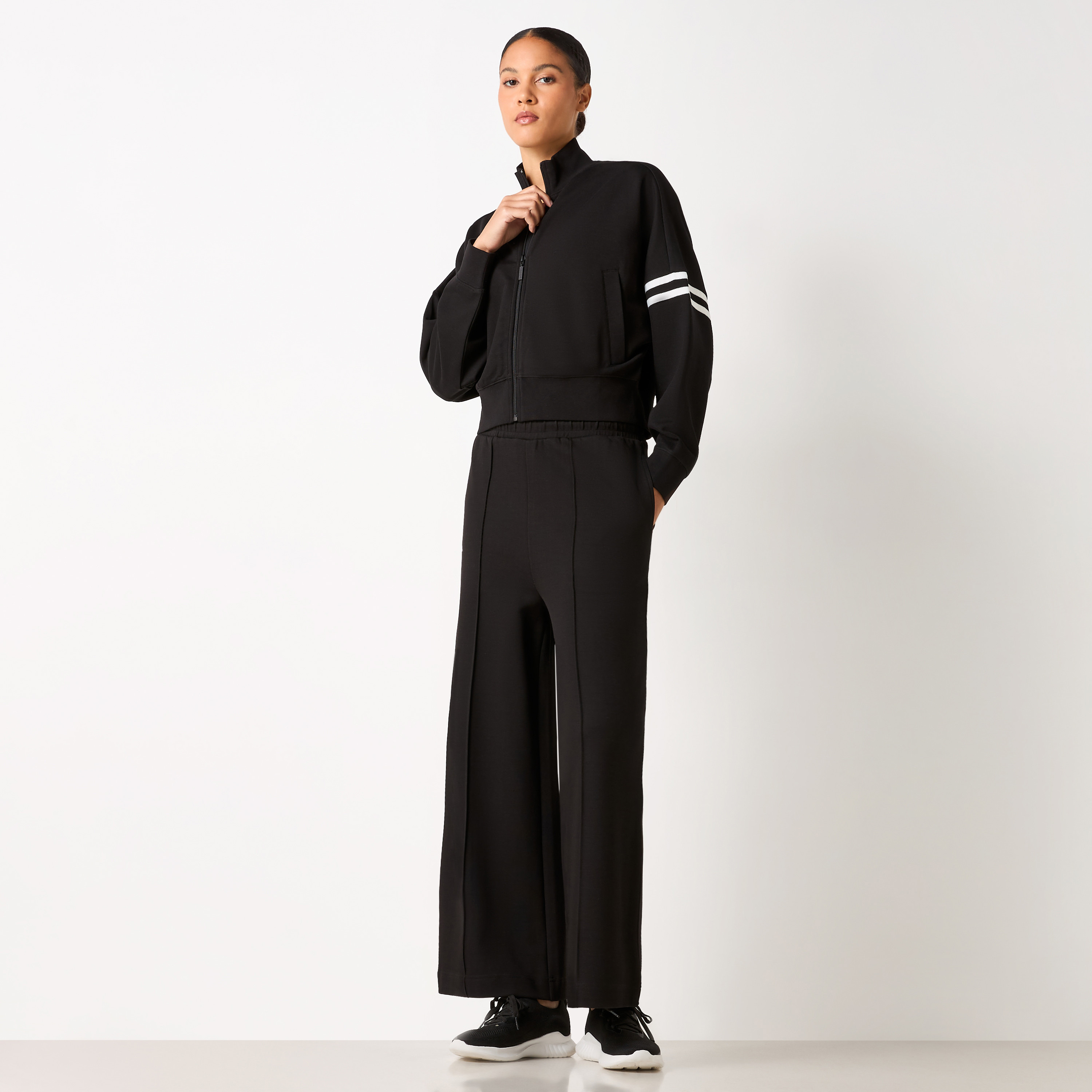 Kappa Striped Jacket with Zip Closure and Long Sleeves-sports-women-clothing-coatsandjackets-jackets-image-12