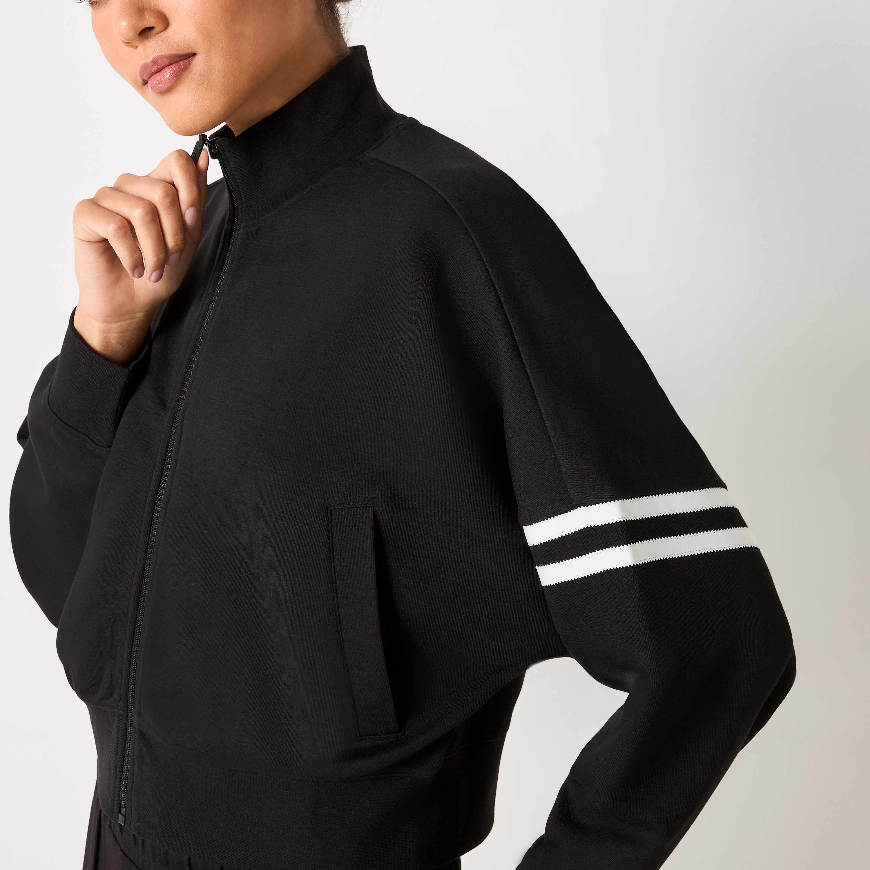 Kappa Striped Jacket with Zip Closure and Long Sleeves-sports-women-clothing-coatsandjackets-jackets-image-15