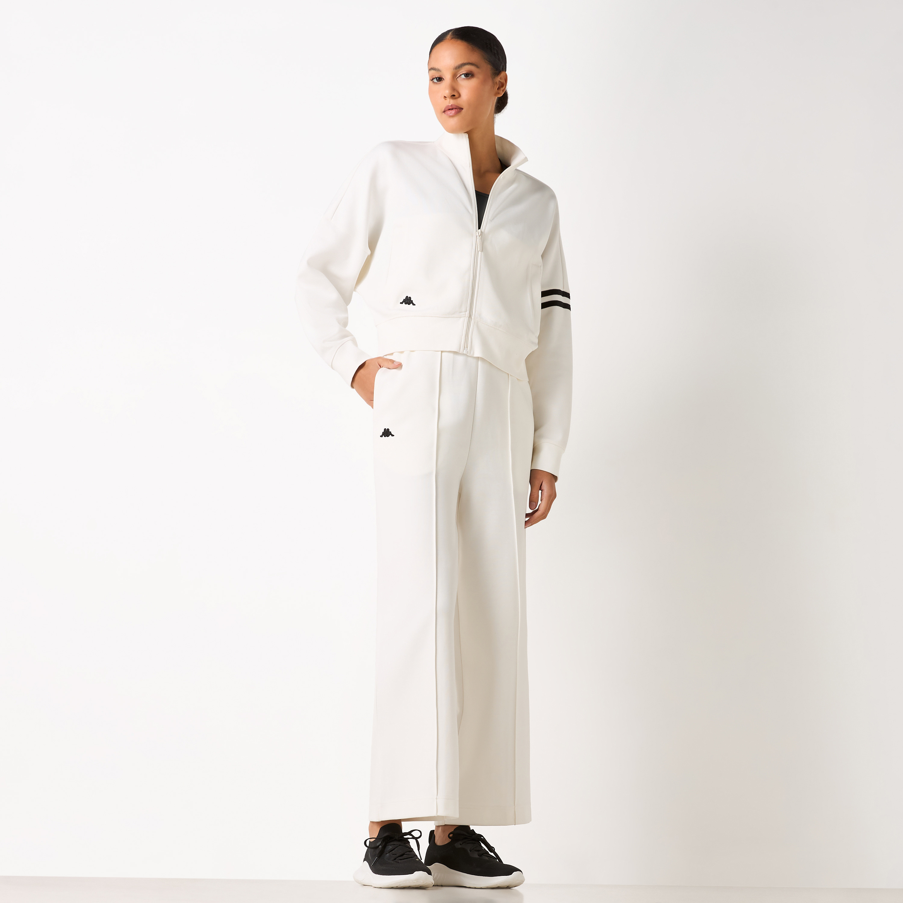 Kappa Striped Jacket with Zip Closure and Long Sleeves-sports-women-clothing-coatsandjackets-jackets-image-2