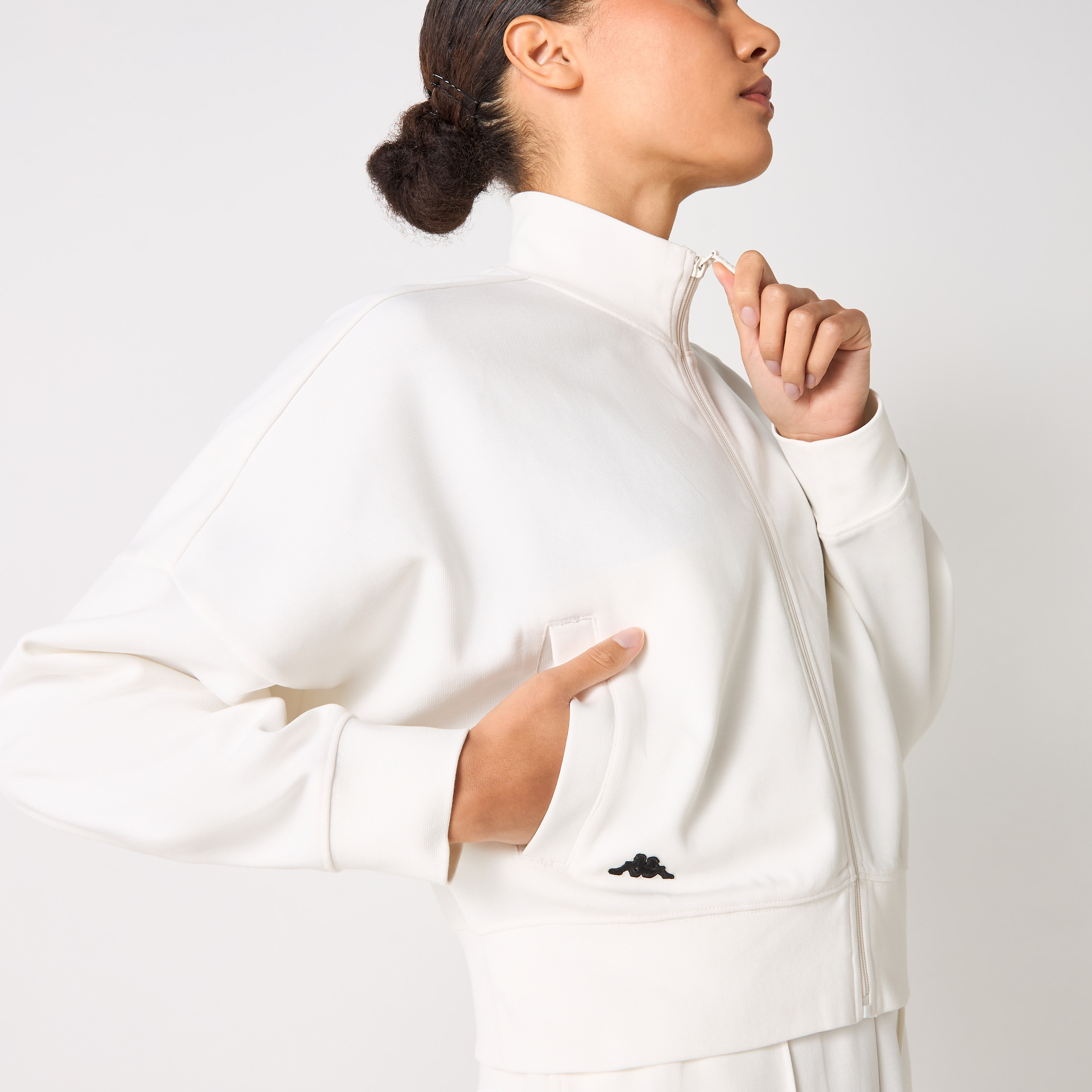 Kappa Striped Jacket with Zip Closure and Long Sleeves-sports-women-clothing-coatsandjackets-jackets-image-4