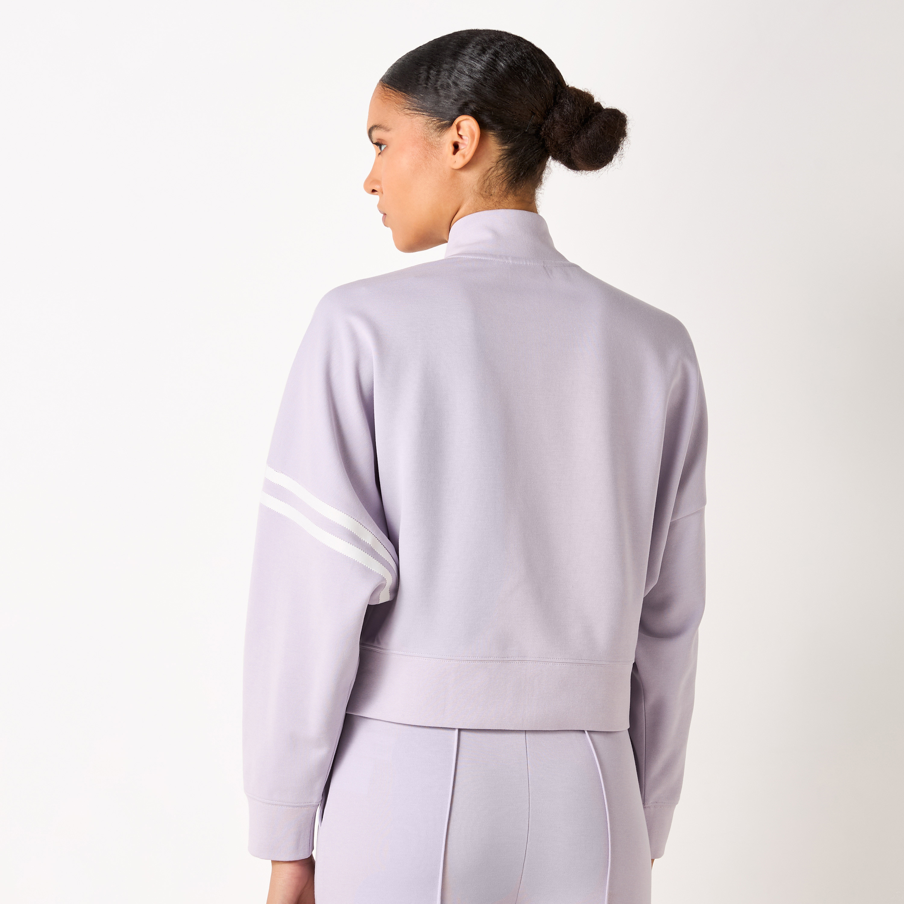 Kappa Striped Jacket with Zip Closure and Long Sleeves-sports-women-clothing-coatsandjackets-jackets-image-8
