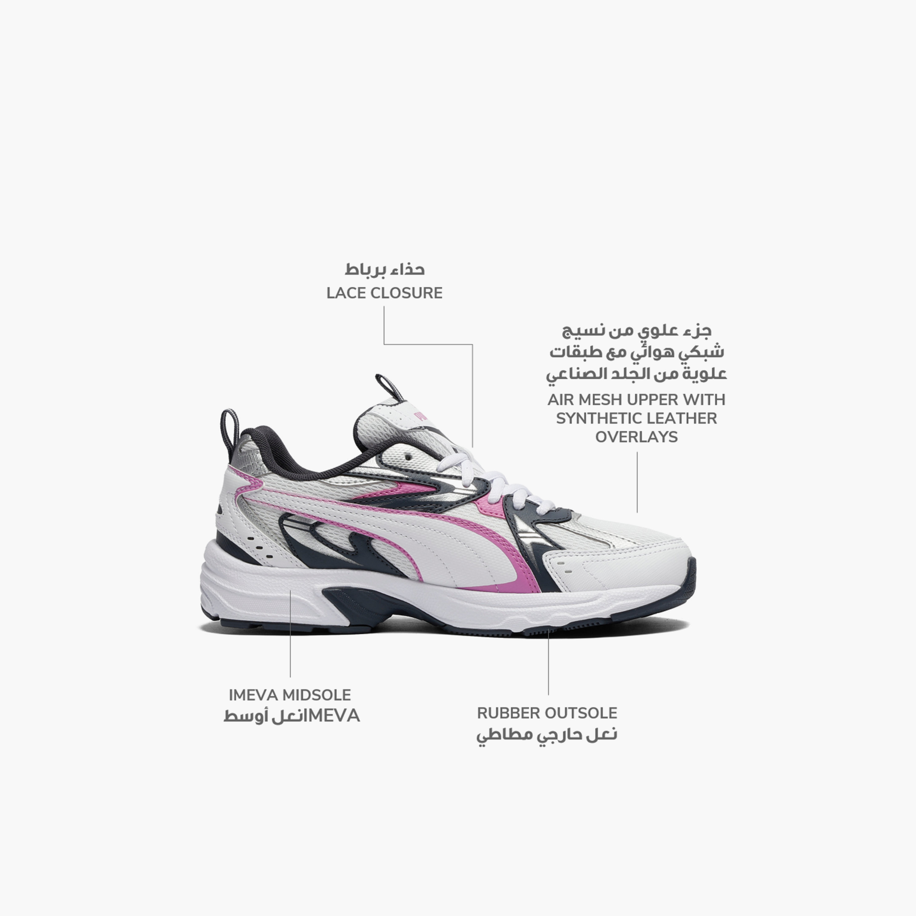 Puma Women Milenio Tech Lace-Up Low Ankle Sneakers-women-shoes-sneakers-image-2