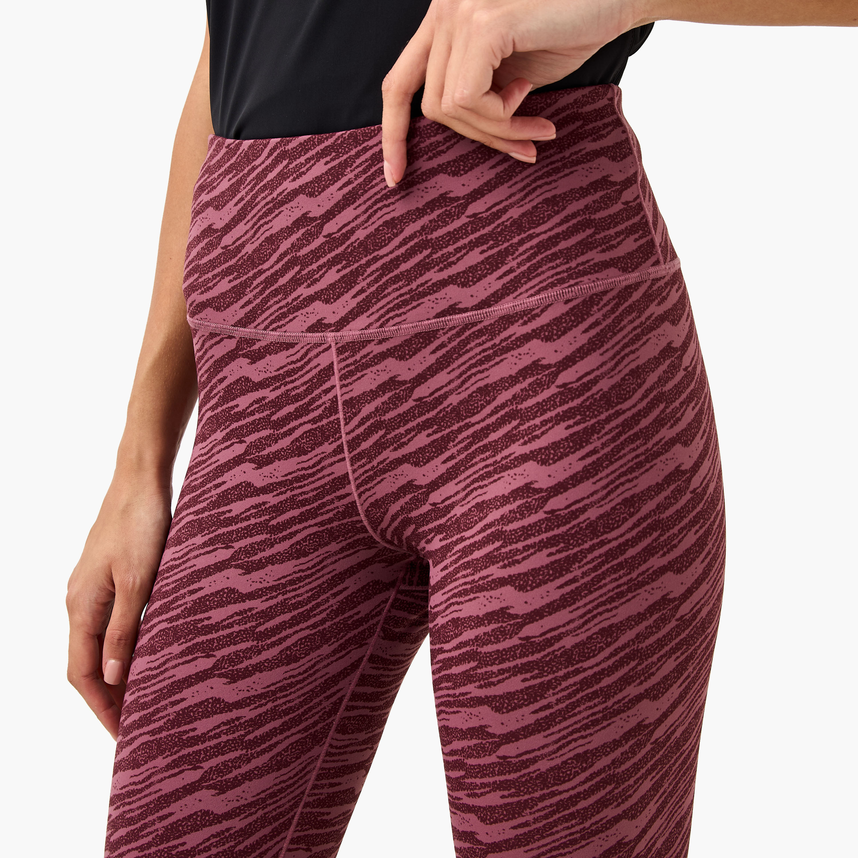 Kappa All-Over Print Leggings with Elasticated Waistband-sports-women-clothing-activewearleggings-image-4