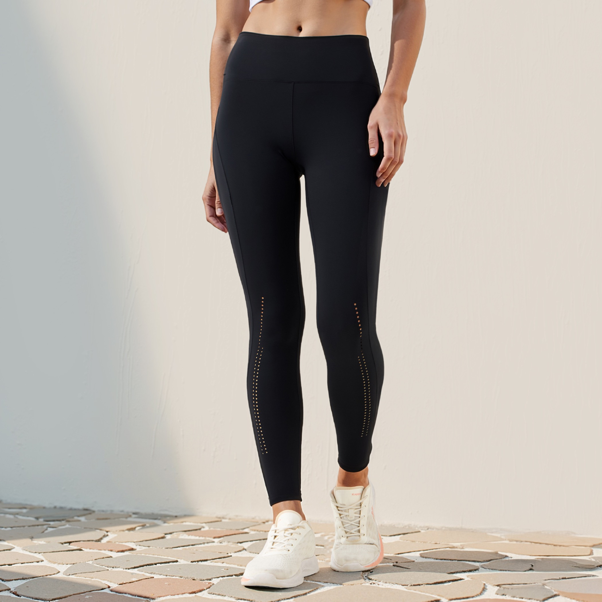 Kappa Logo Print Flexi Waist Leggings-sports-women-clothing-activewearleggings-image-1