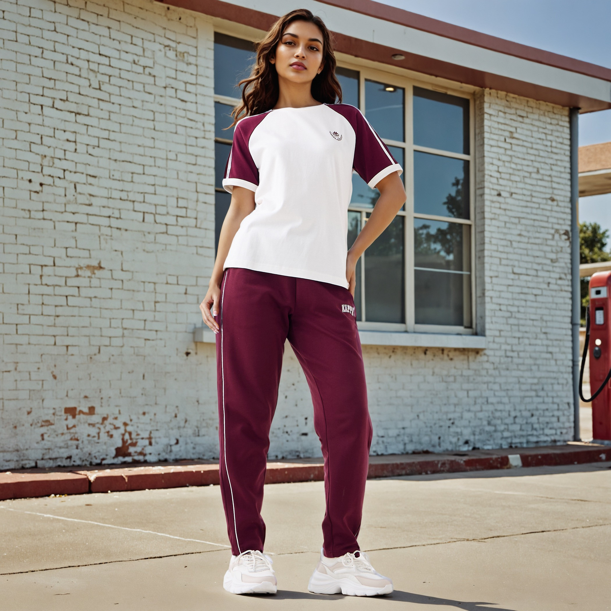 Kappa Logo Print Raglan Sleeves T-shirt-sports-women-clothing-tshirtsandvests-image-2