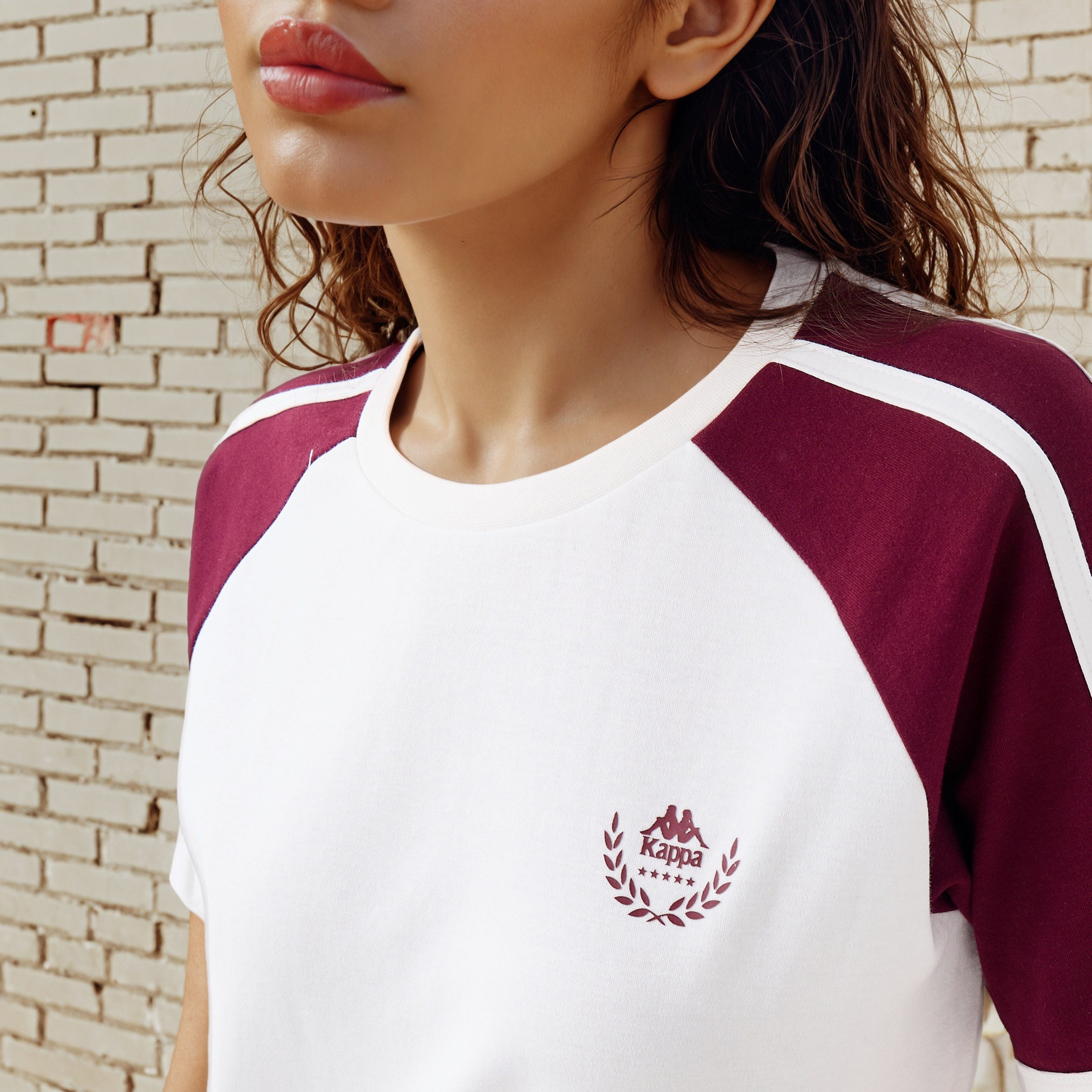 Kappa Logo Print Raglan Sleeves T-shirt-sports-women-clothing-tshirtsandvests-image-4