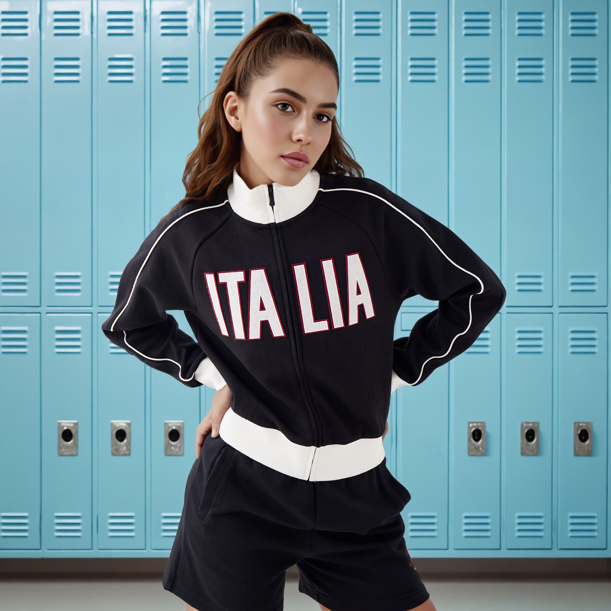 جاكيت بطبعات شعار وسحاب إغلاق من كابا-women-clothing-sportswearandactivewear-coatsandjackets-jackets-image-5