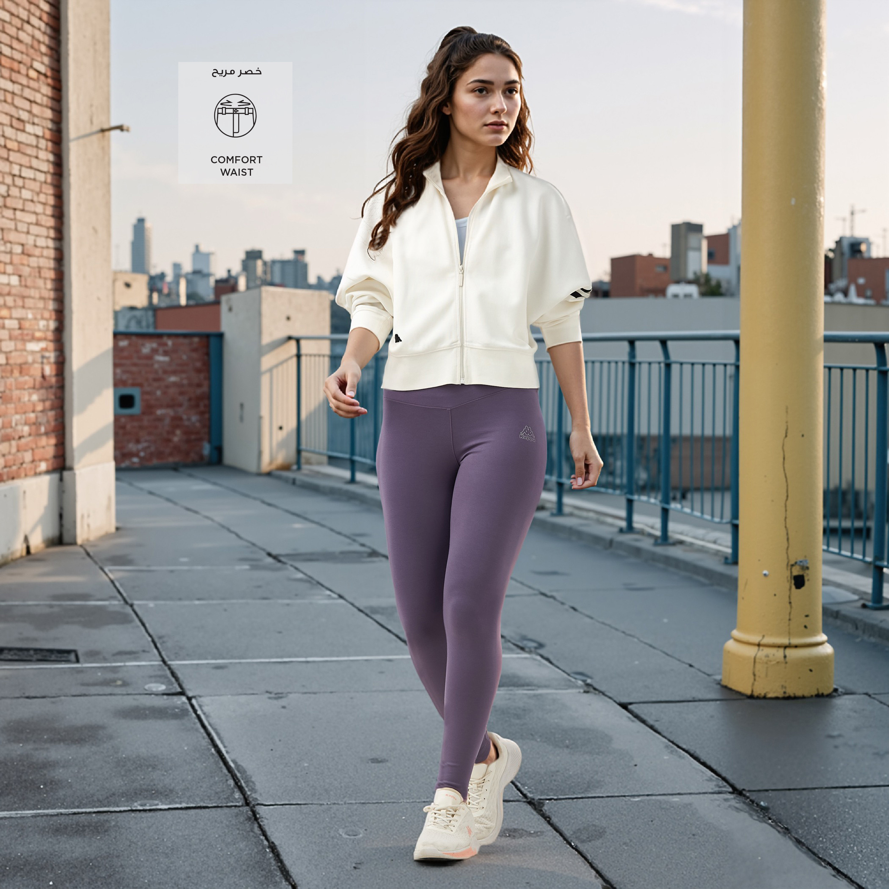 Kappa Women Stretchable Flexi Waist Leggings-sports-women-clothing-activewearleggings-image-2