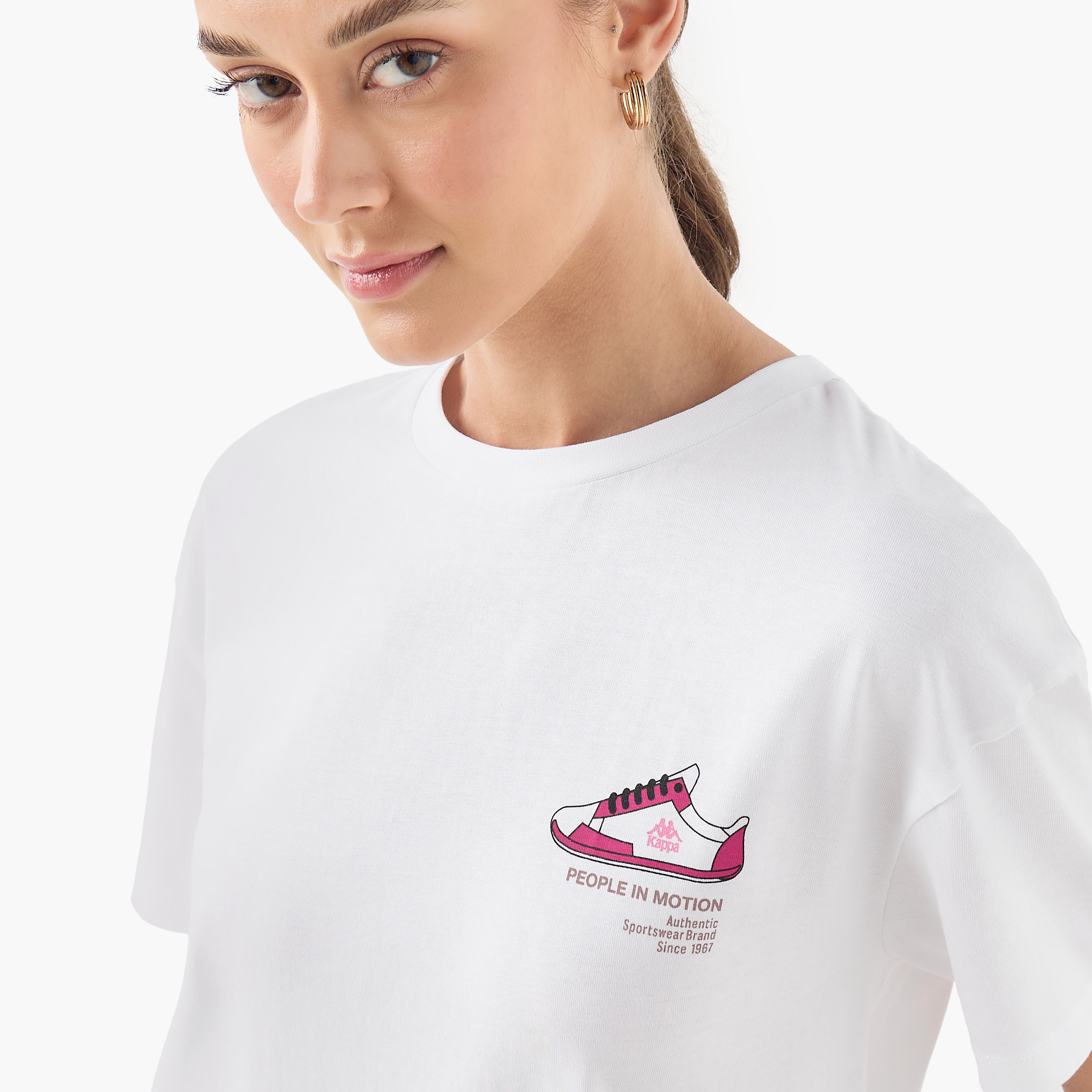 Kappa Logo Detail T-shirt-sports-women-clothing-tshirtsandvests-image-4