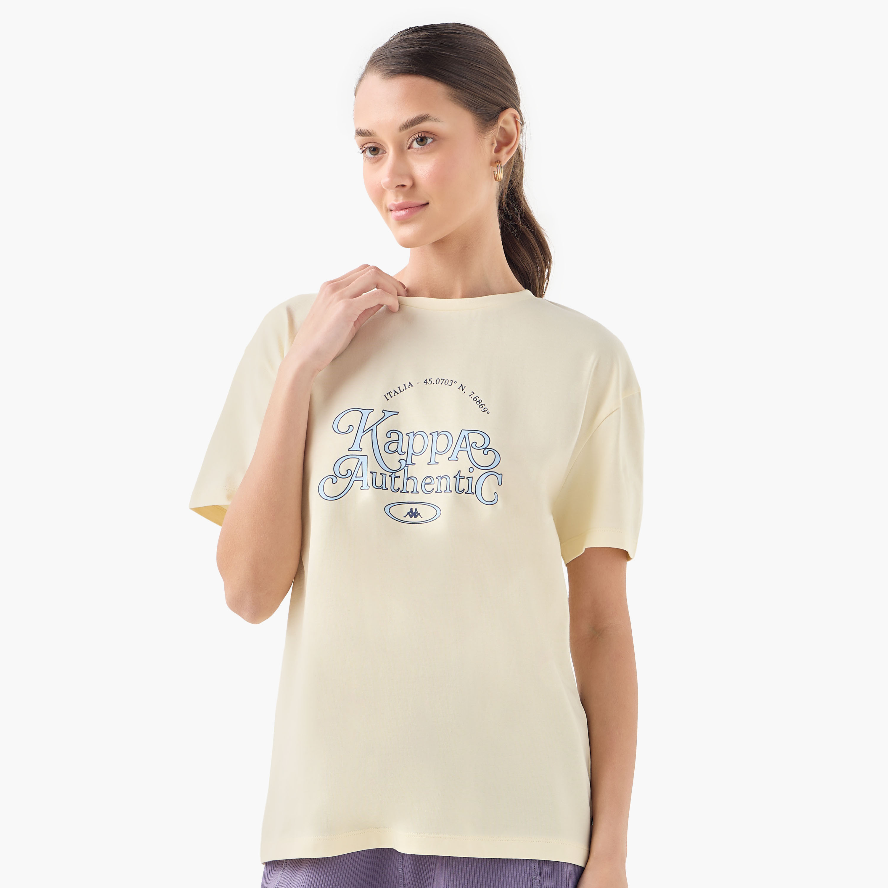 Kappa Logo Detail T-shirt-sports-women-clothing-tshirtsandvests-image-1