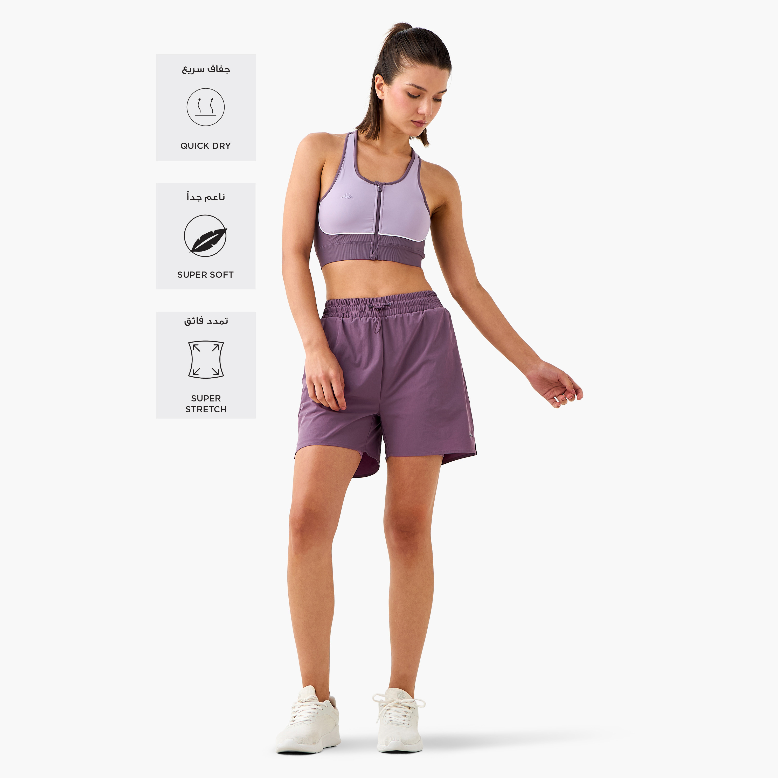 Kappa Racerback Sports Bra with Zip Detail-women-clothing-lingerie-bras-image-2