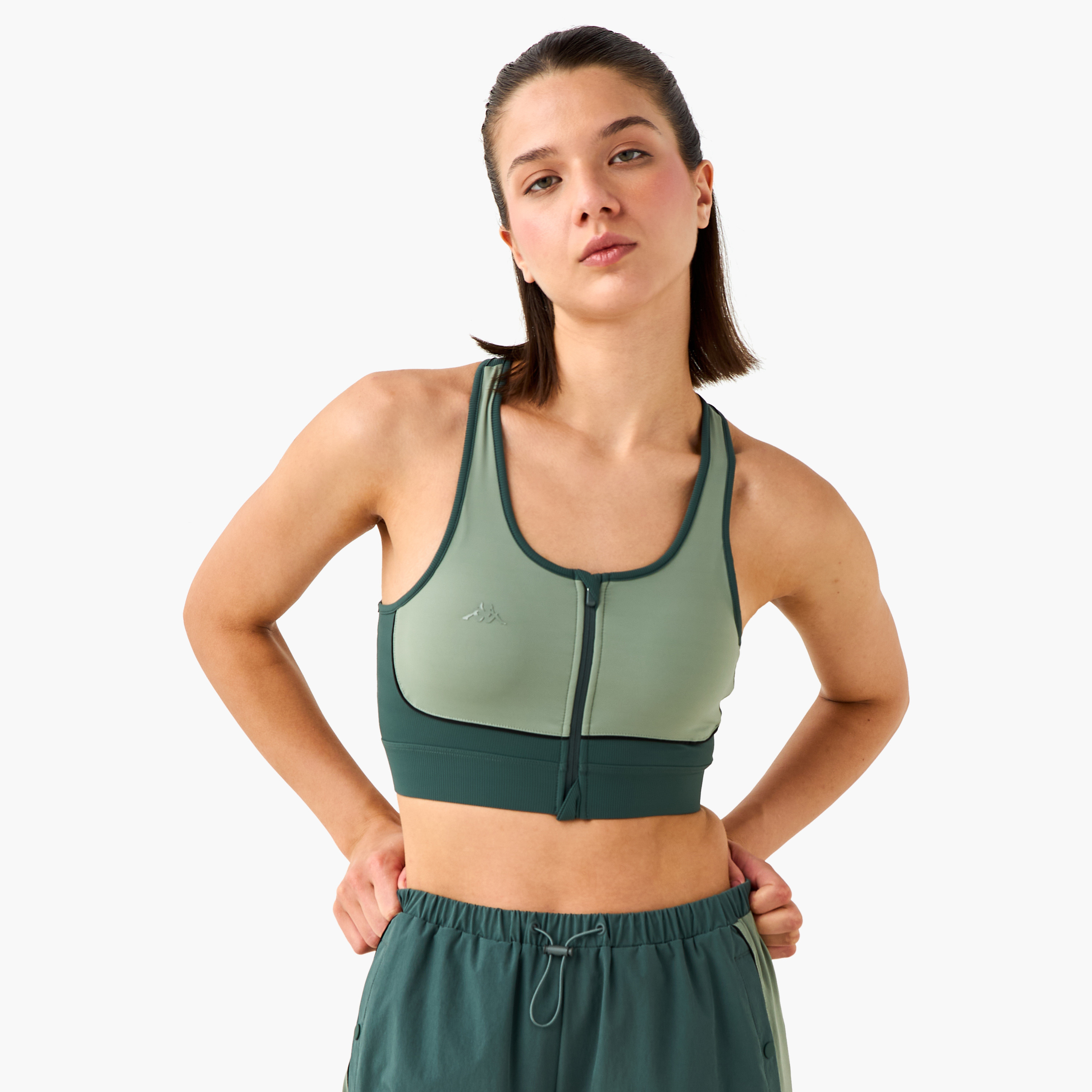 Kappa Racerback Sports Bra with Zip Detail-sports-women-clothing-sportsbras-image-1