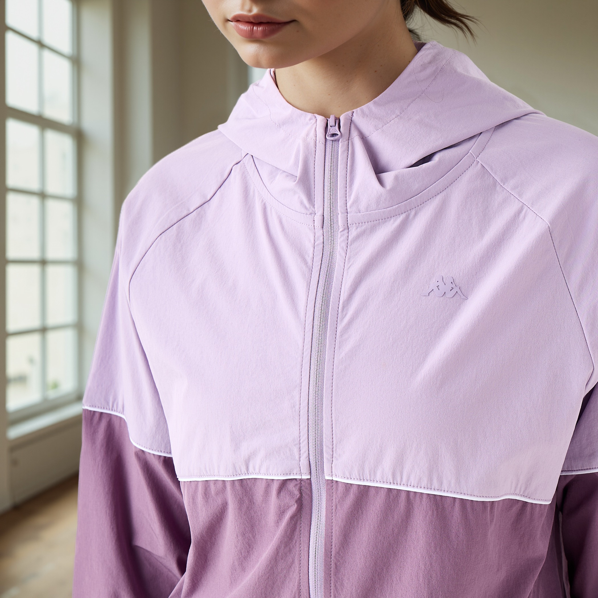Kappa Colourblock Zip Though Hoodie with Pockets-women-clothing-sportswearandactivewear-coatsandjackets-jackets-image-4