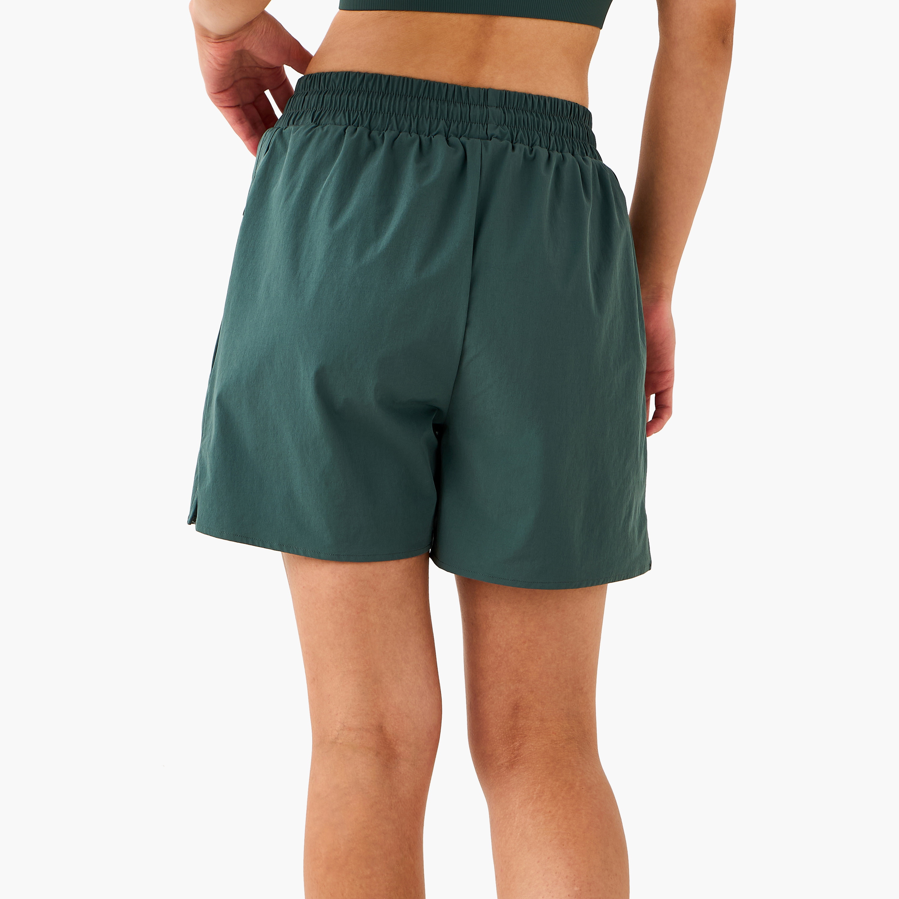 Kappa Logo Detail Shorts with Pocket-women-clothing-bottoms-shorts-image-3