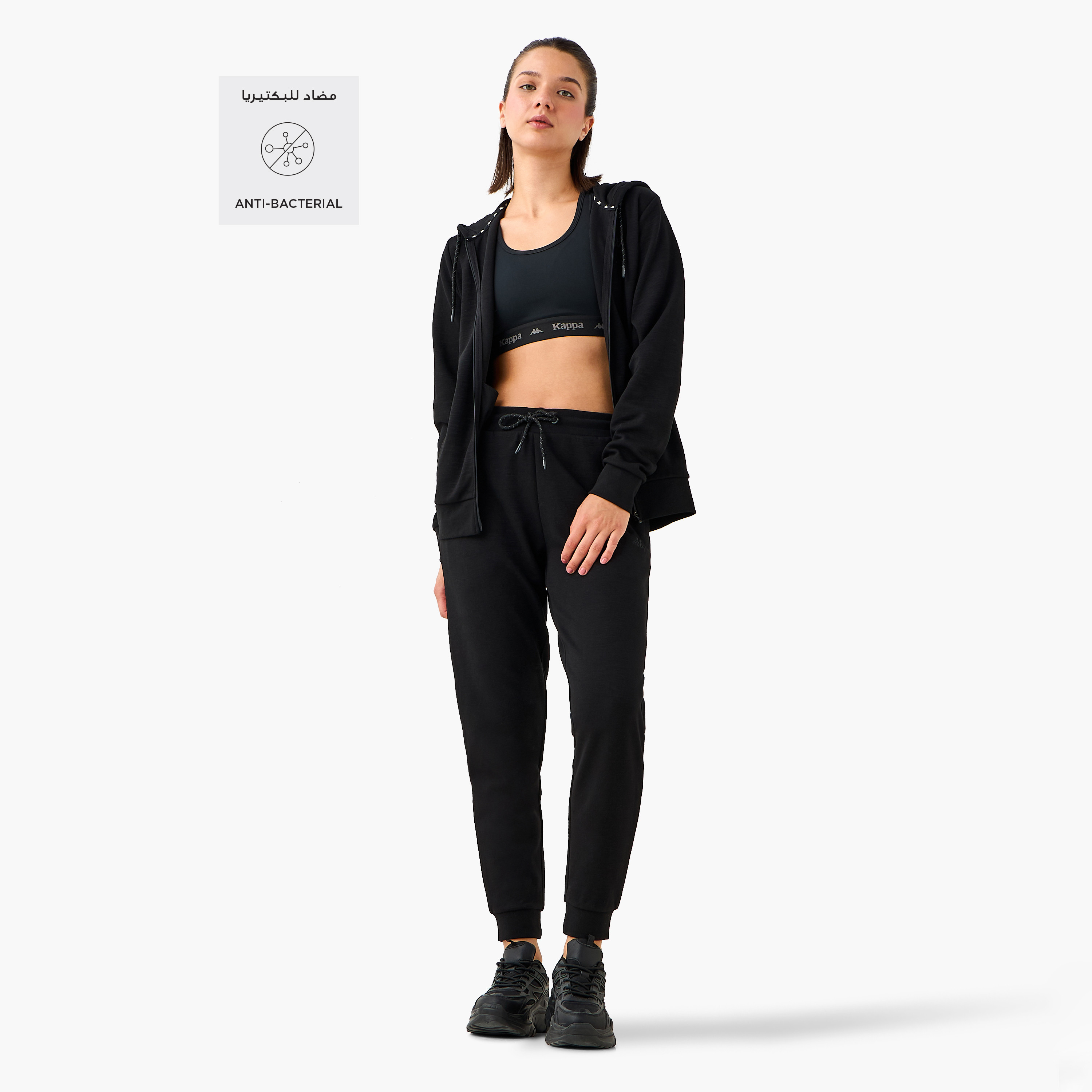 هودي بجيوب كنغر وسحاب إغلاق من كابا-sports-women-clothing-hoodiesandsweatshirts-image-2