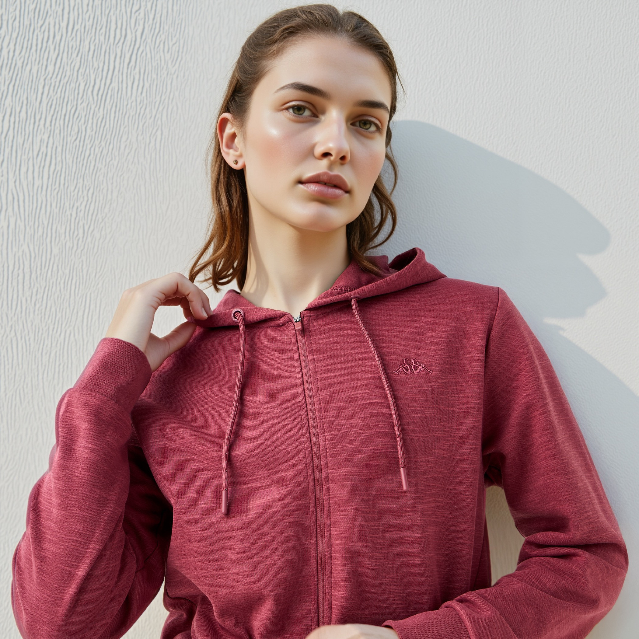 Kappa Zip Through Hoodie with Kangaroo Pockets-women-clothing-sportswearandactivewear-hoodiesandsweatshirts-image-4