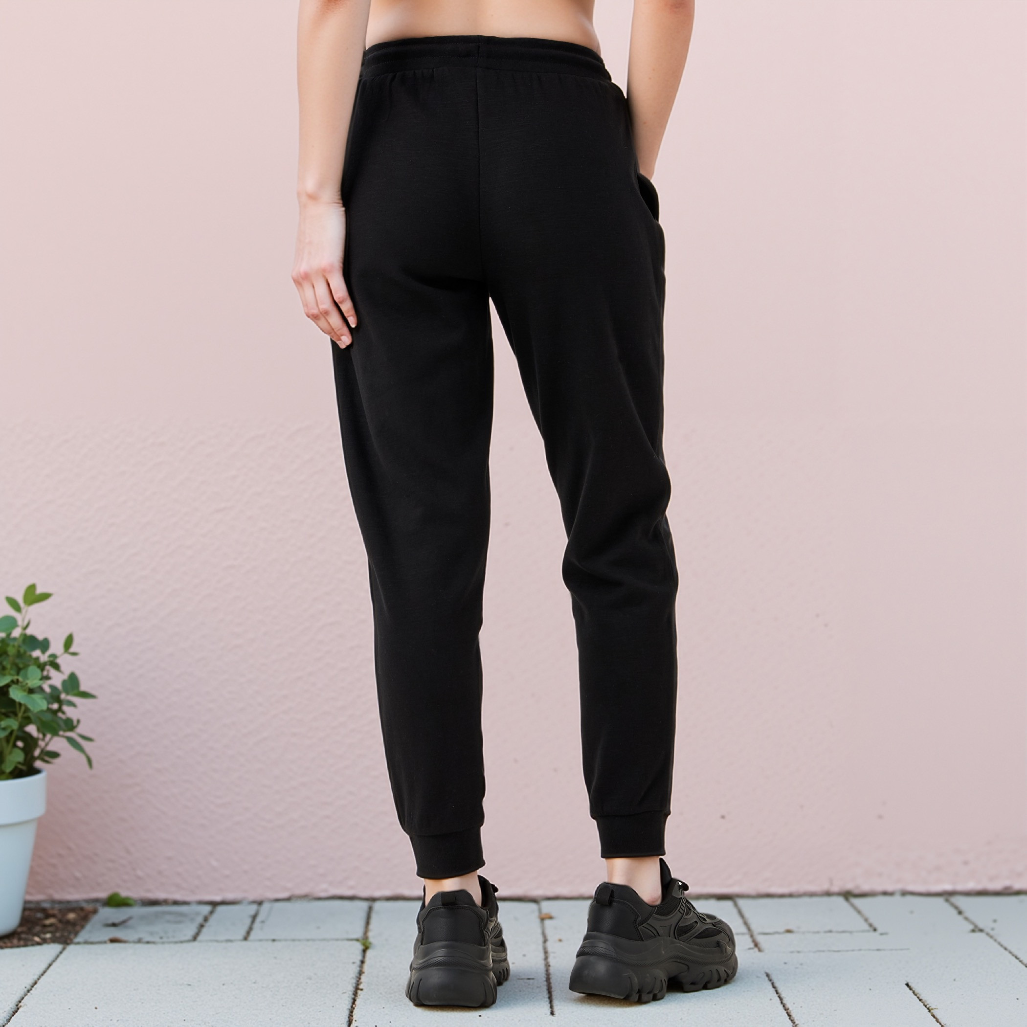 Kappa Logo Detail Joggers with Drawstring Closure-women-clothing-bottoms-joggers-image-3