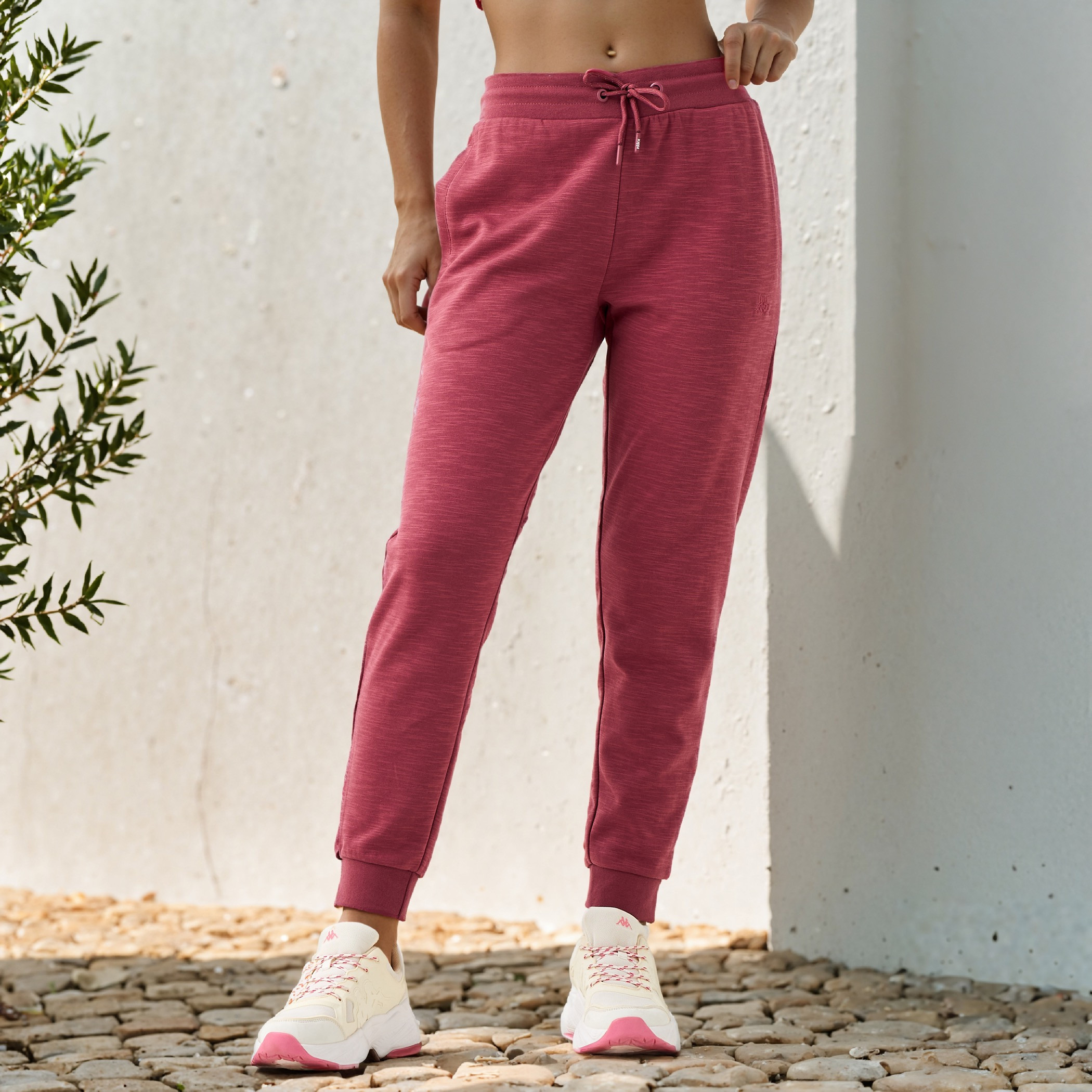 Kappa Logo Detail Joggers with Drawstring Closure-women-clothing-bottoms-joggers-image-1