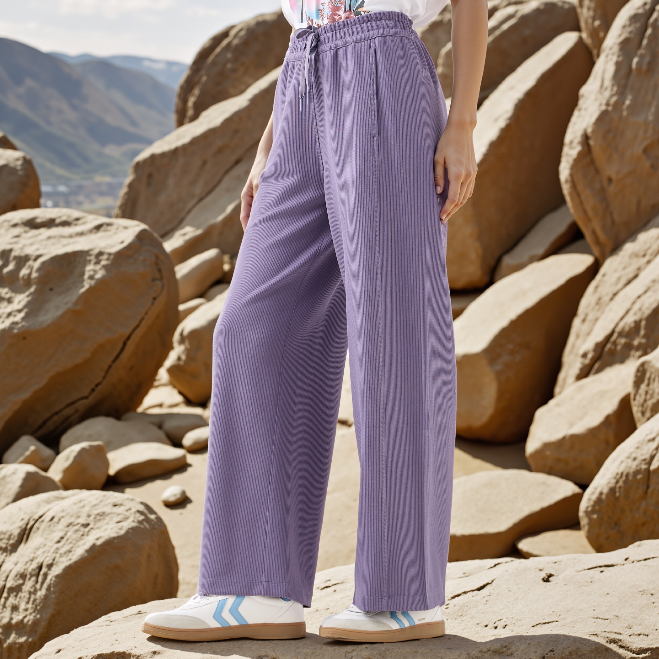 Buy Kappa Textured Track Pants with Drawstring Closure and Pockets ...