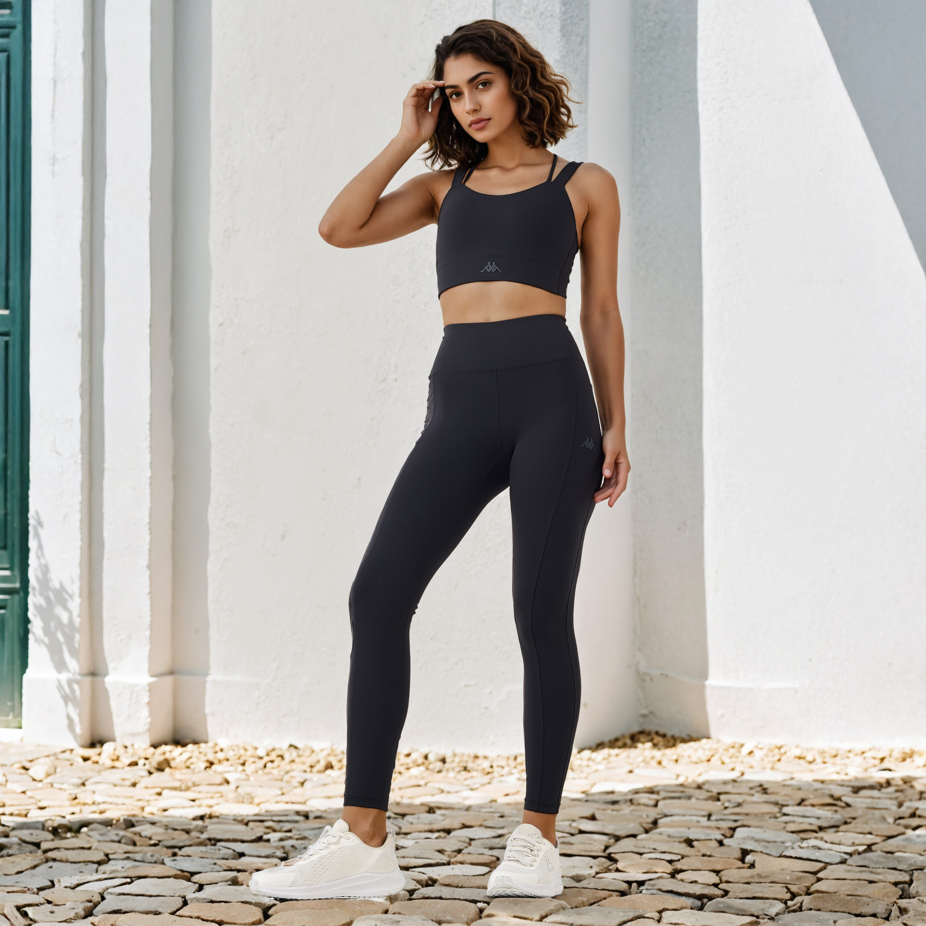 Kappa Logo Detail Sports Bra with Crossback Strap-women-clothing-sportswearandactivewear-sportsbras-image-2