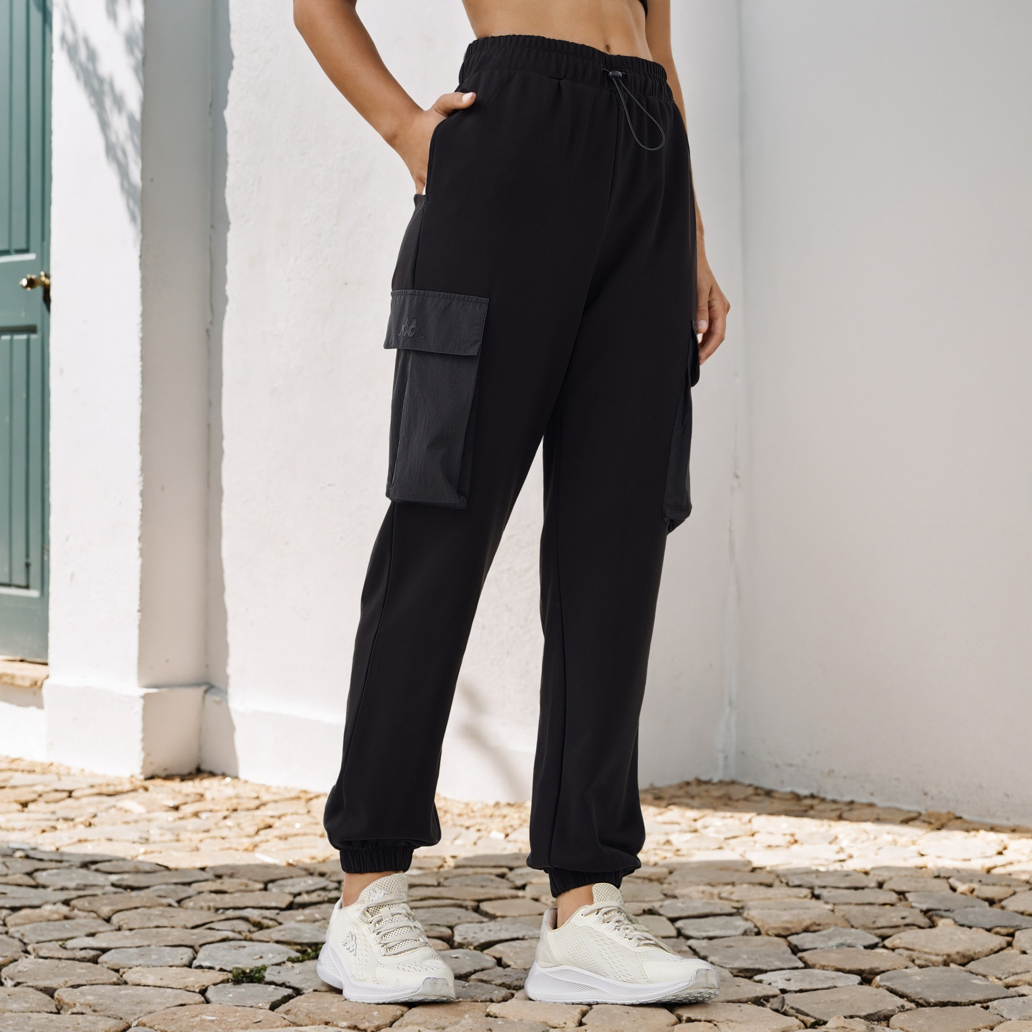 Kappa Regular Fit Cargo Joggers-women-clothing-bottoms-joggers-image-1