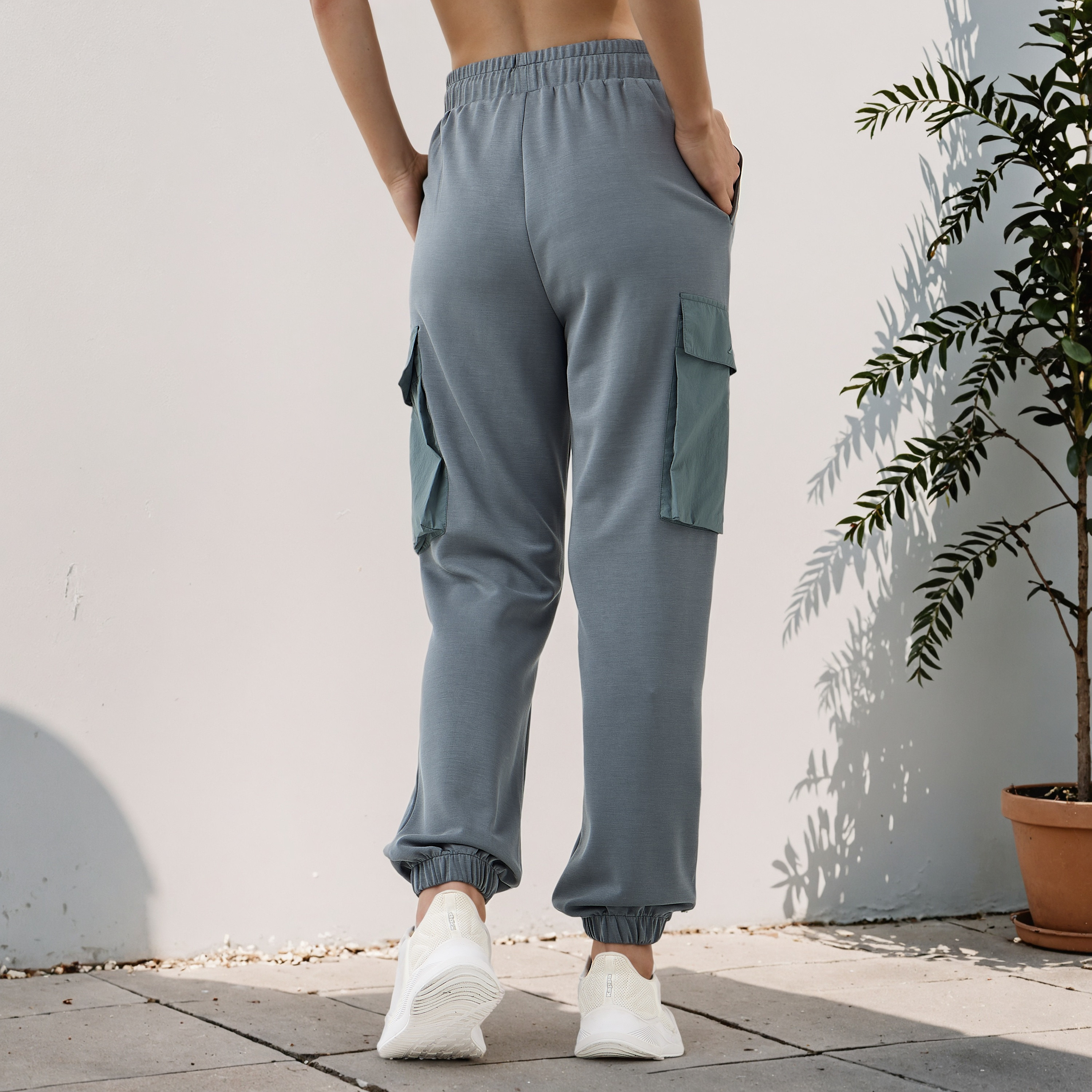 Kappa Regular Fit Cargo Joggers-women-clothing-bottoms-joggers-image-3