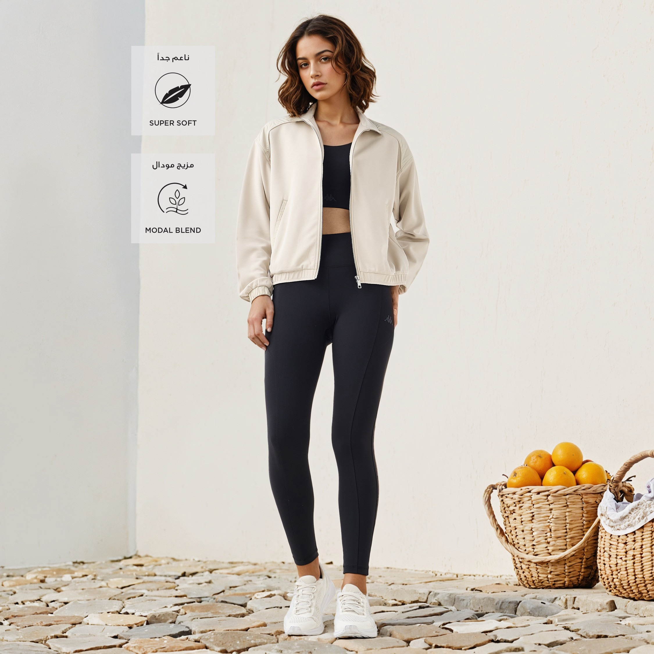 Kappa Regular Fit Zip Through Jacket-women-clothing-sportswearandactivewear-coatsandjackets-jackets-image-2