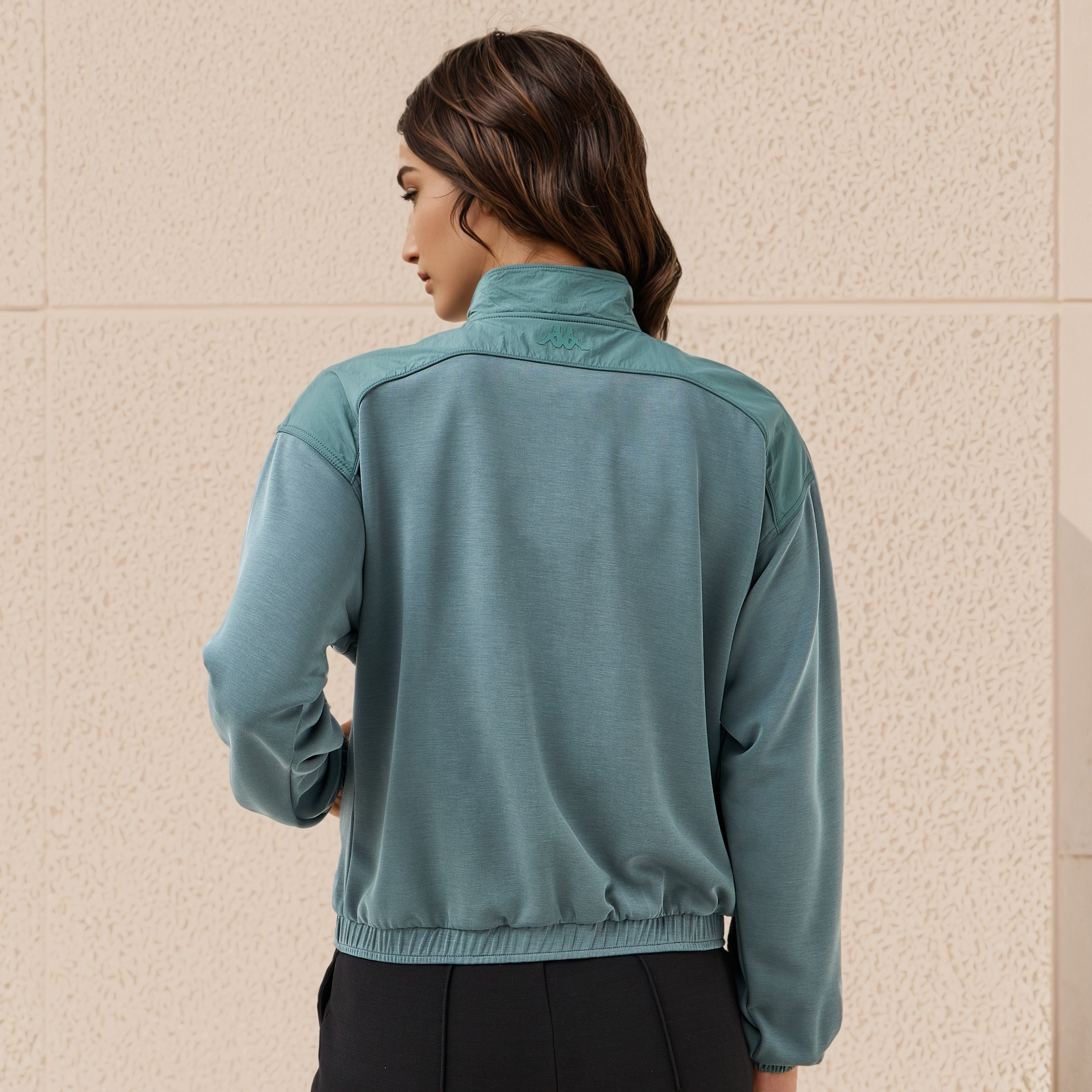 Kappa Regular Fit Zip Through Jacket-women-clothing-sportswearandactivewear-coatsandjackets-jackets-image-3