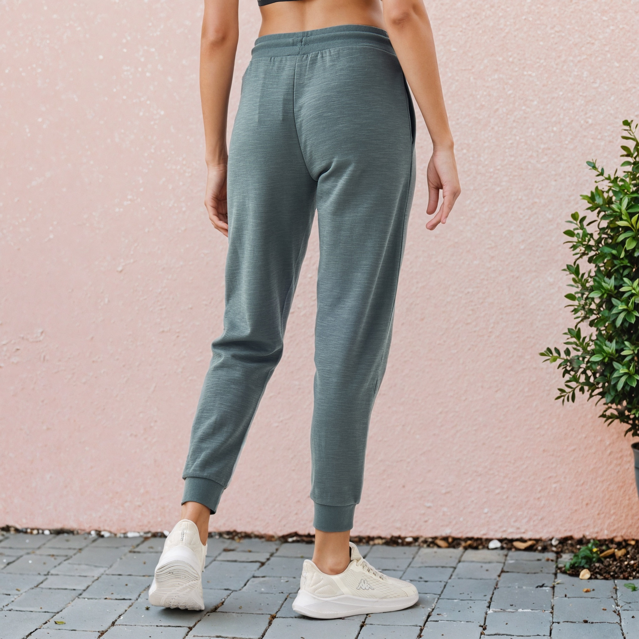 Kappa Regular Fit Joggers with Drawstring Closure and Pockets-women-clothing-bottoms-joggers-image-3