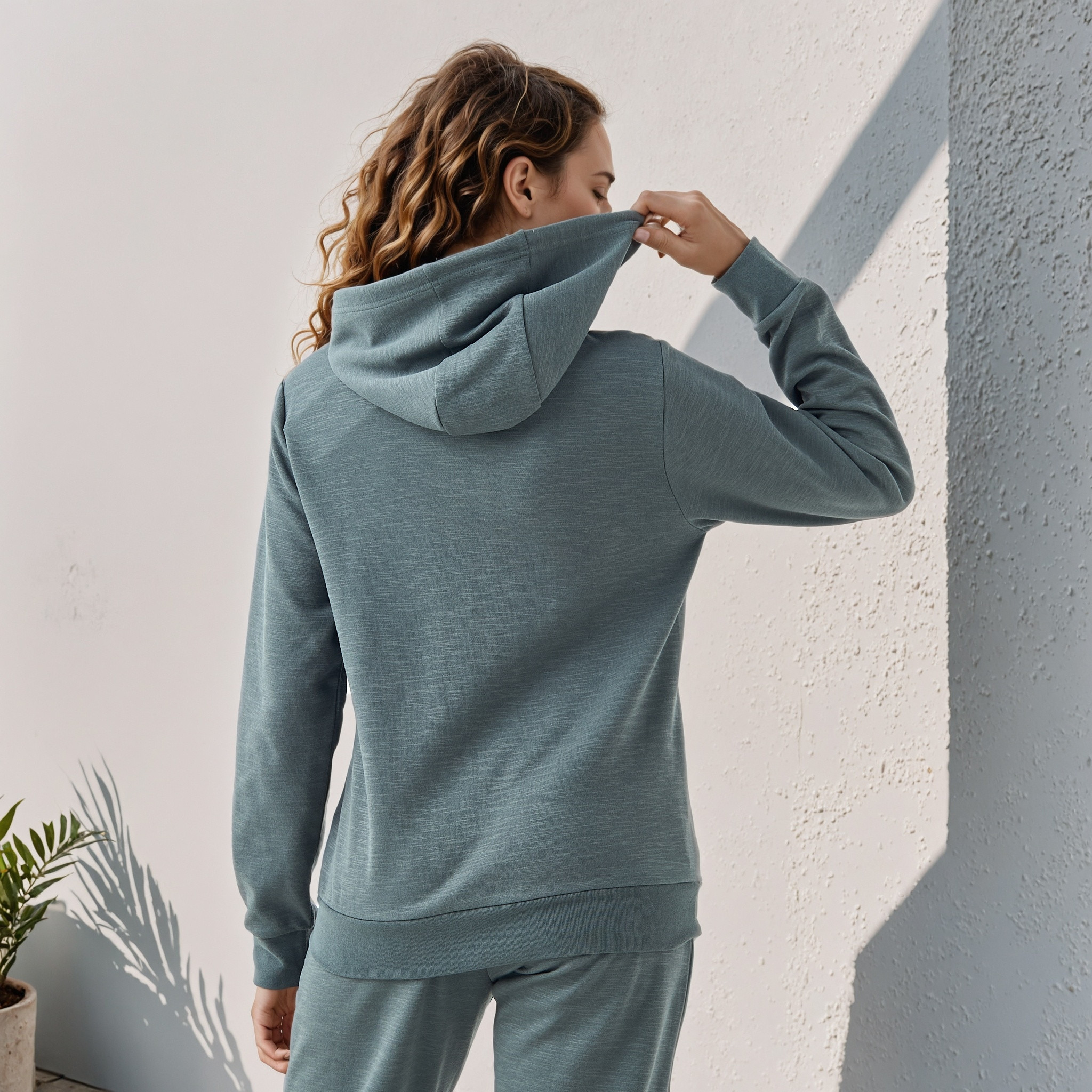 هودي بجيوب وسحاب إغلاق من كابا-women-clothing-sportswearandactivewear-hoodiesandsweatshirts-image-3