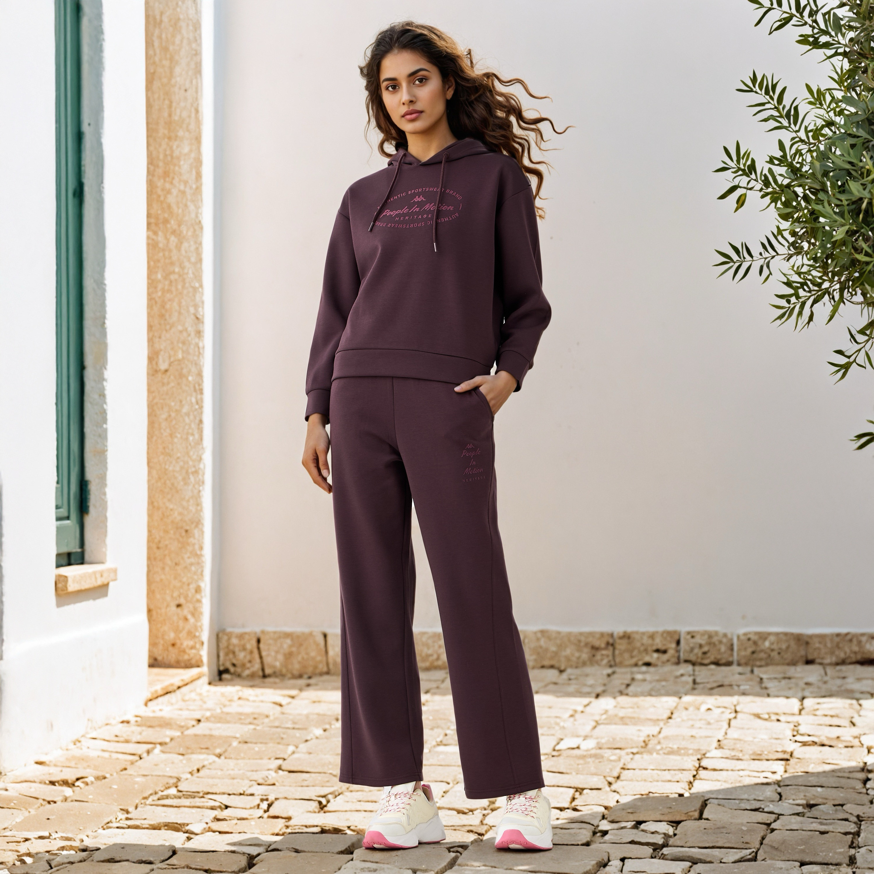 سويت شيرت بقبعة وطبعات للنساء من كابا-women-clothing-hoodiesandsweatshirts-sweatshirts-image-2