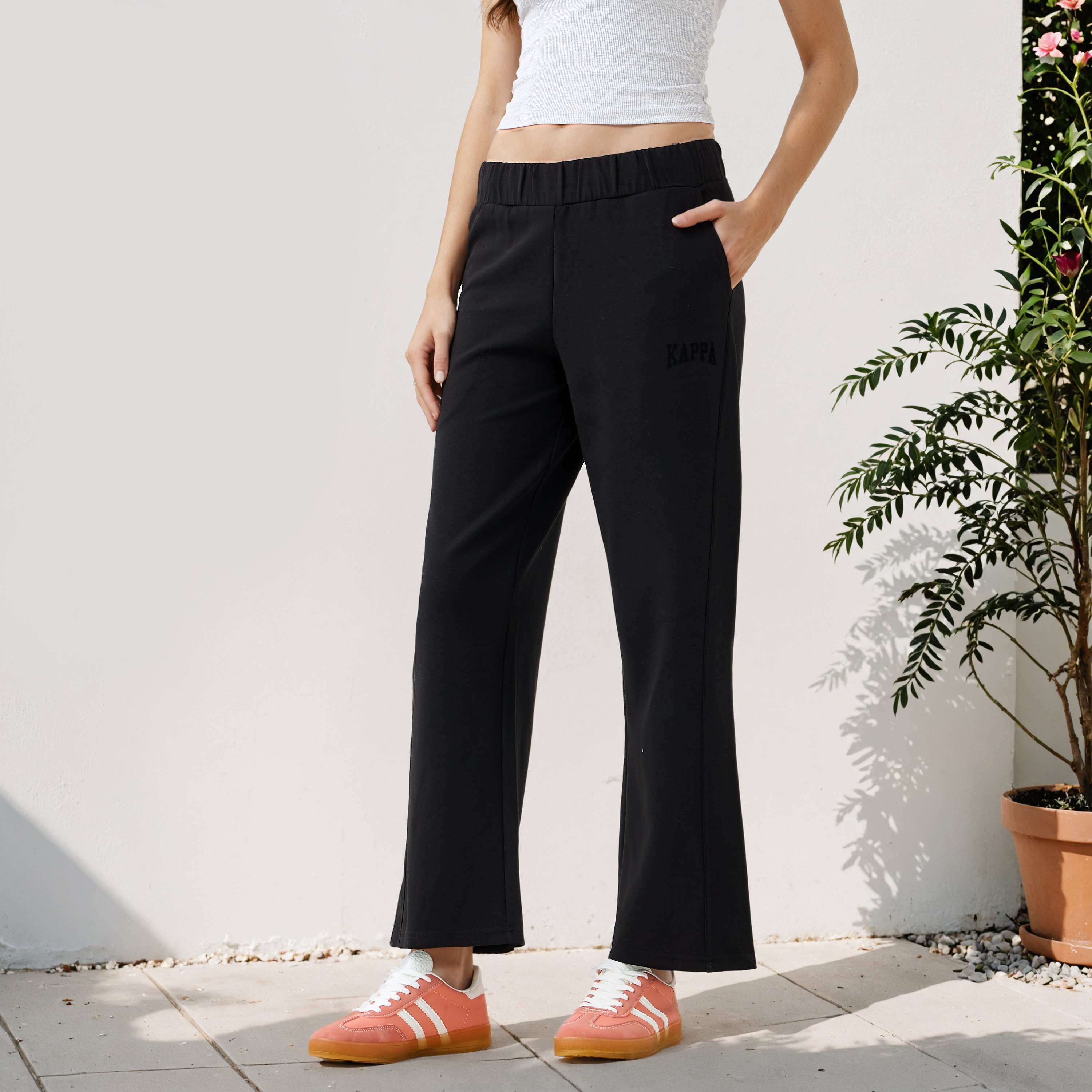 Kappa Printed Regular Fit Track Pants-women-clothing-bottoms-joggers-image-1