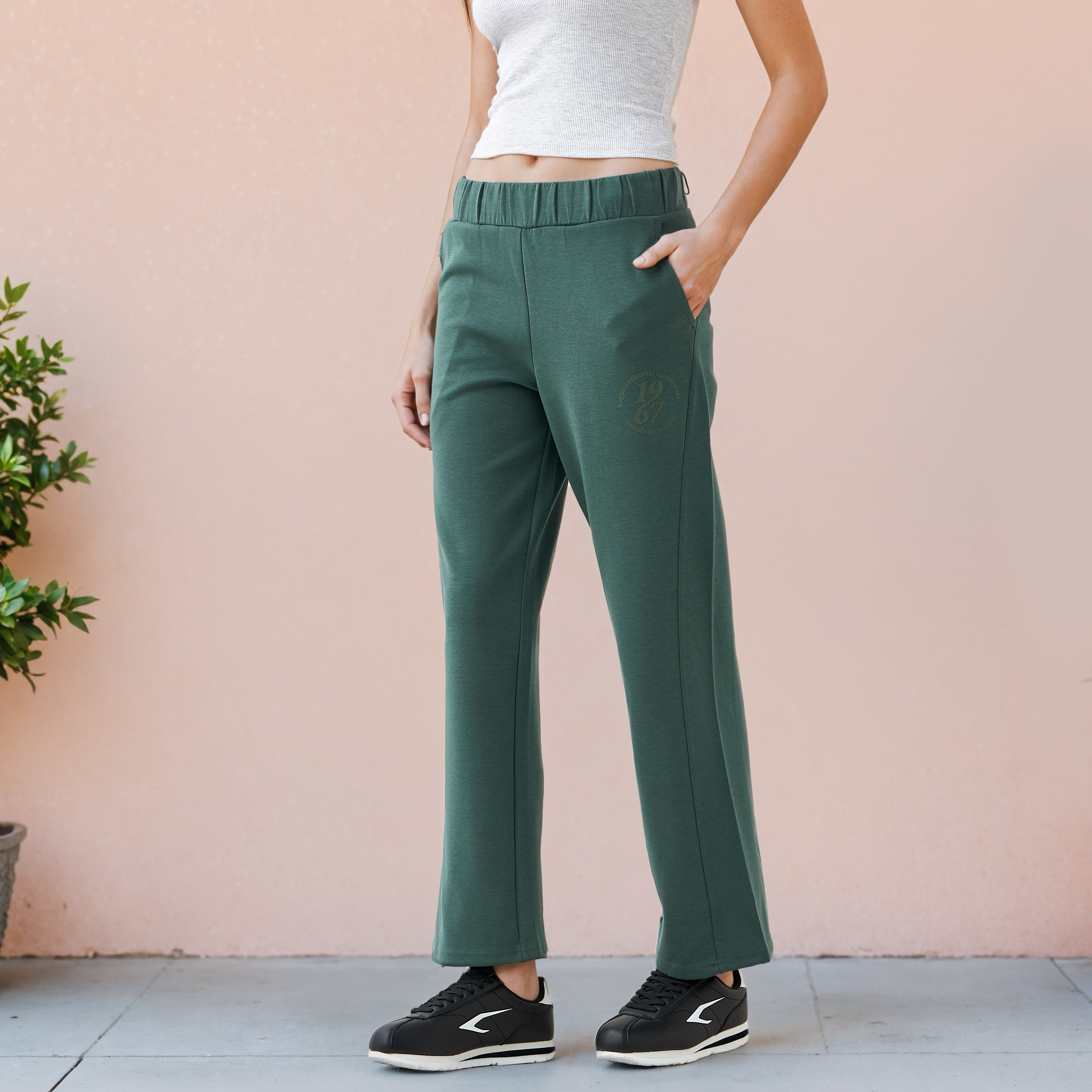 Kappa Printed Regular Fit Track Pants-women-clothing-bottoms-joggers-image-1