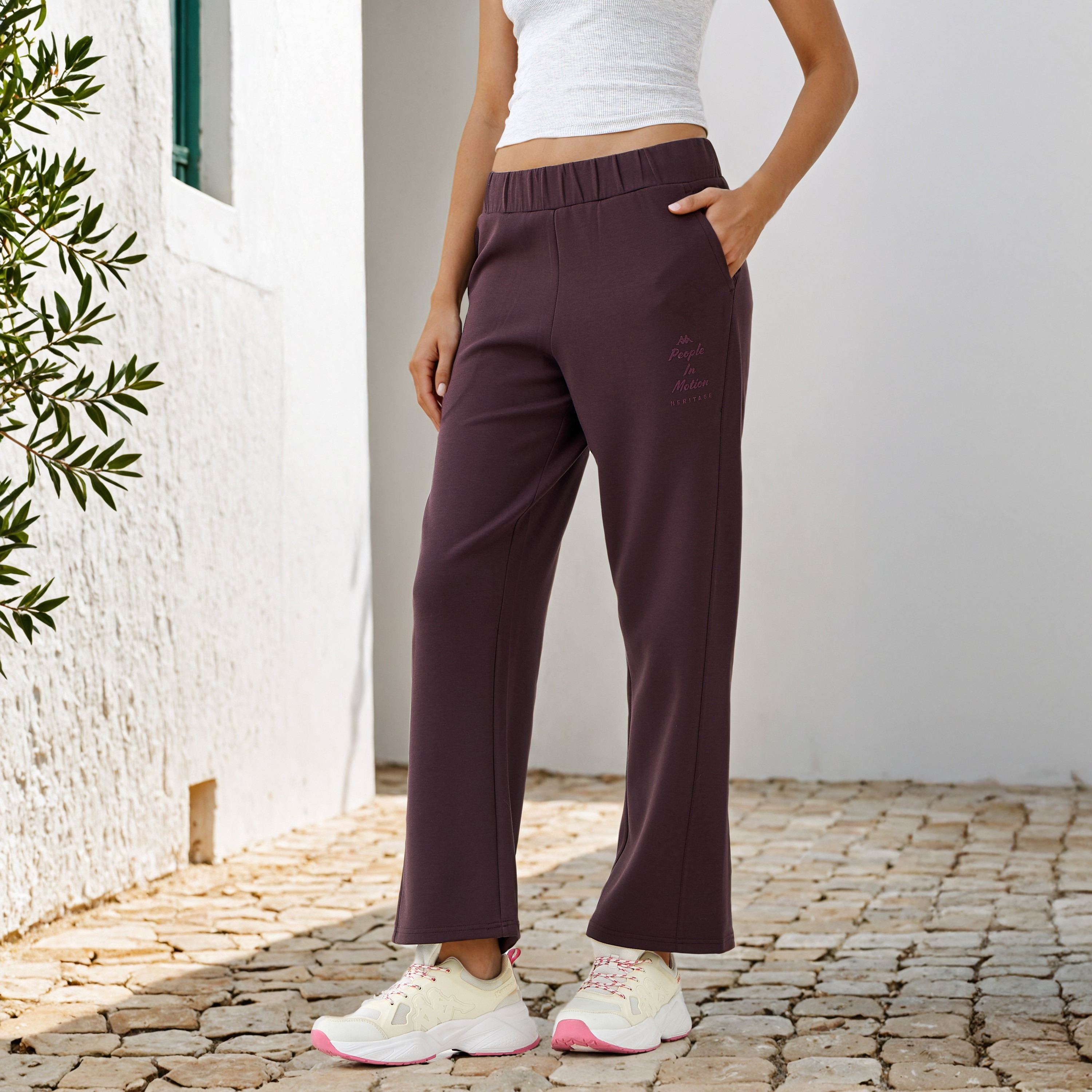 Kappa Printed Regular Fit Track Pants-women-clothing-bottoms-joggers-image-1