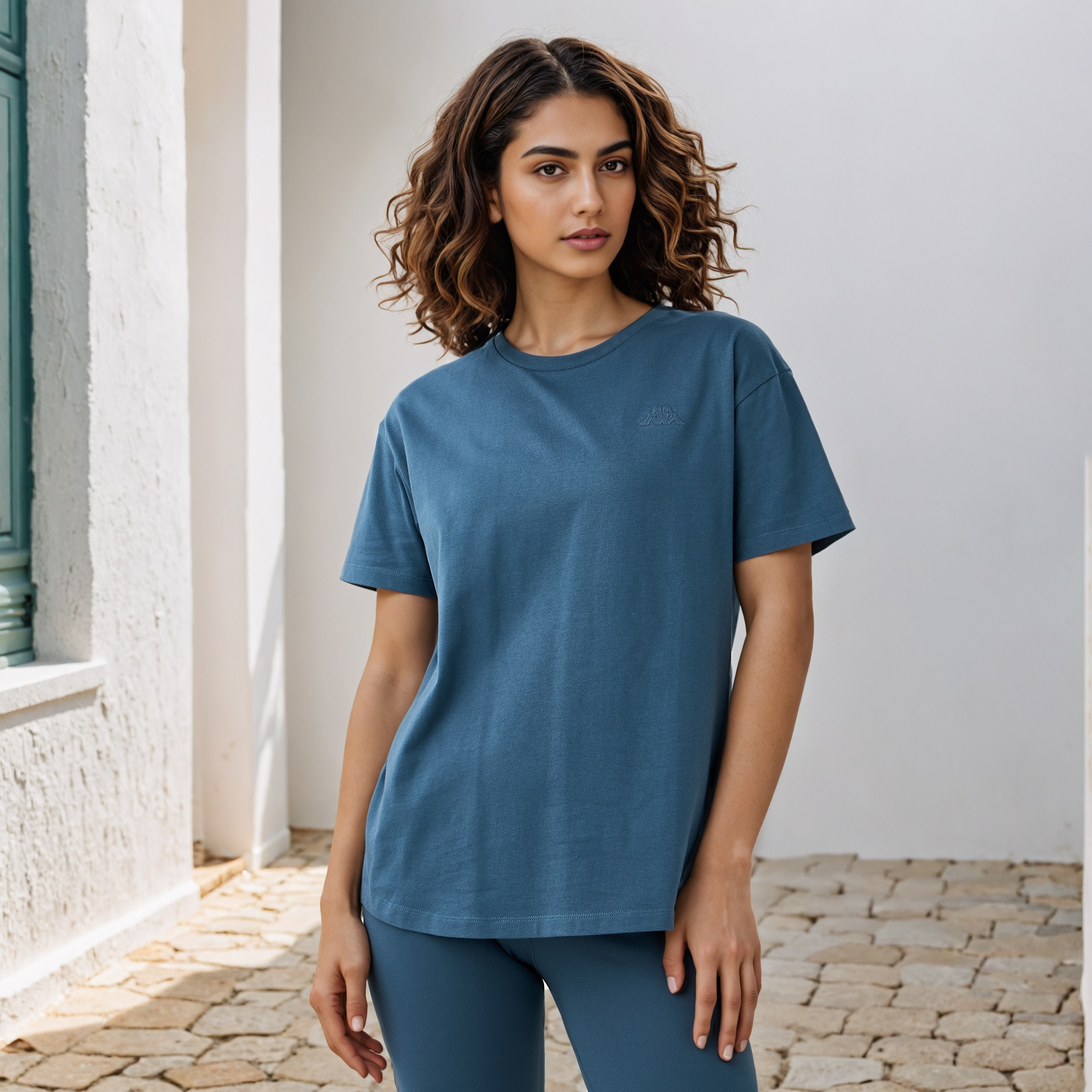 Kappa Logo Embroidered Relaxed Fit T-shirt-women-clothing-tshirts-image-1