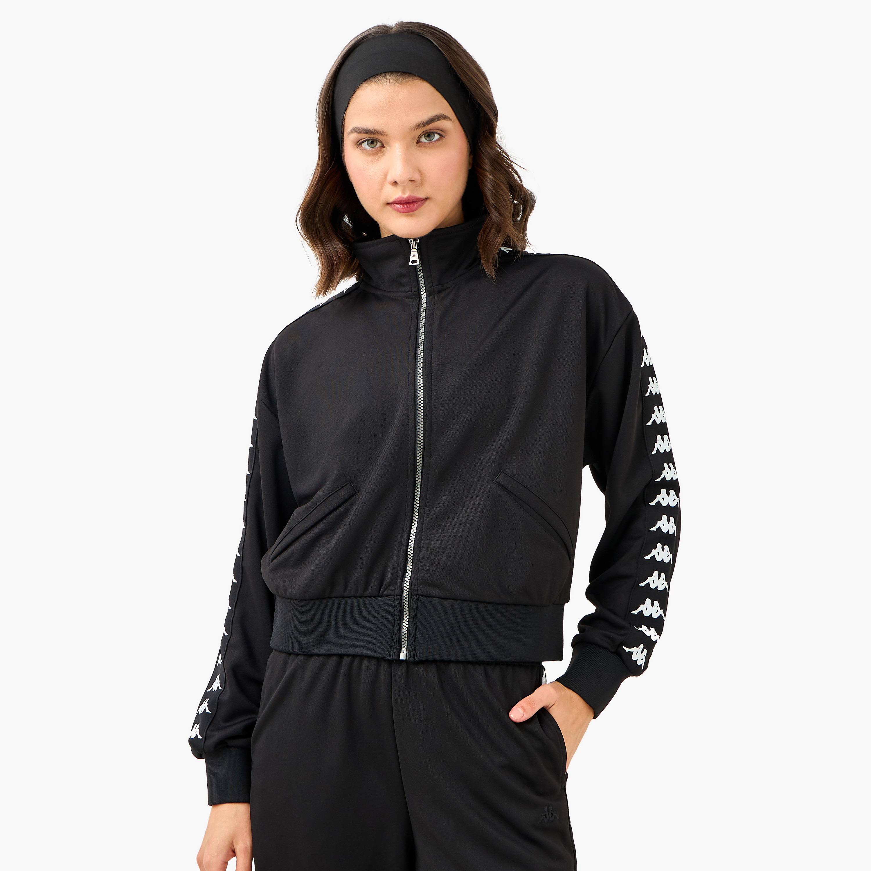 جاكيت بياقة عالية من كابا-women-clothing-hoodiesandsweatshirts-sweatshirts-image-1