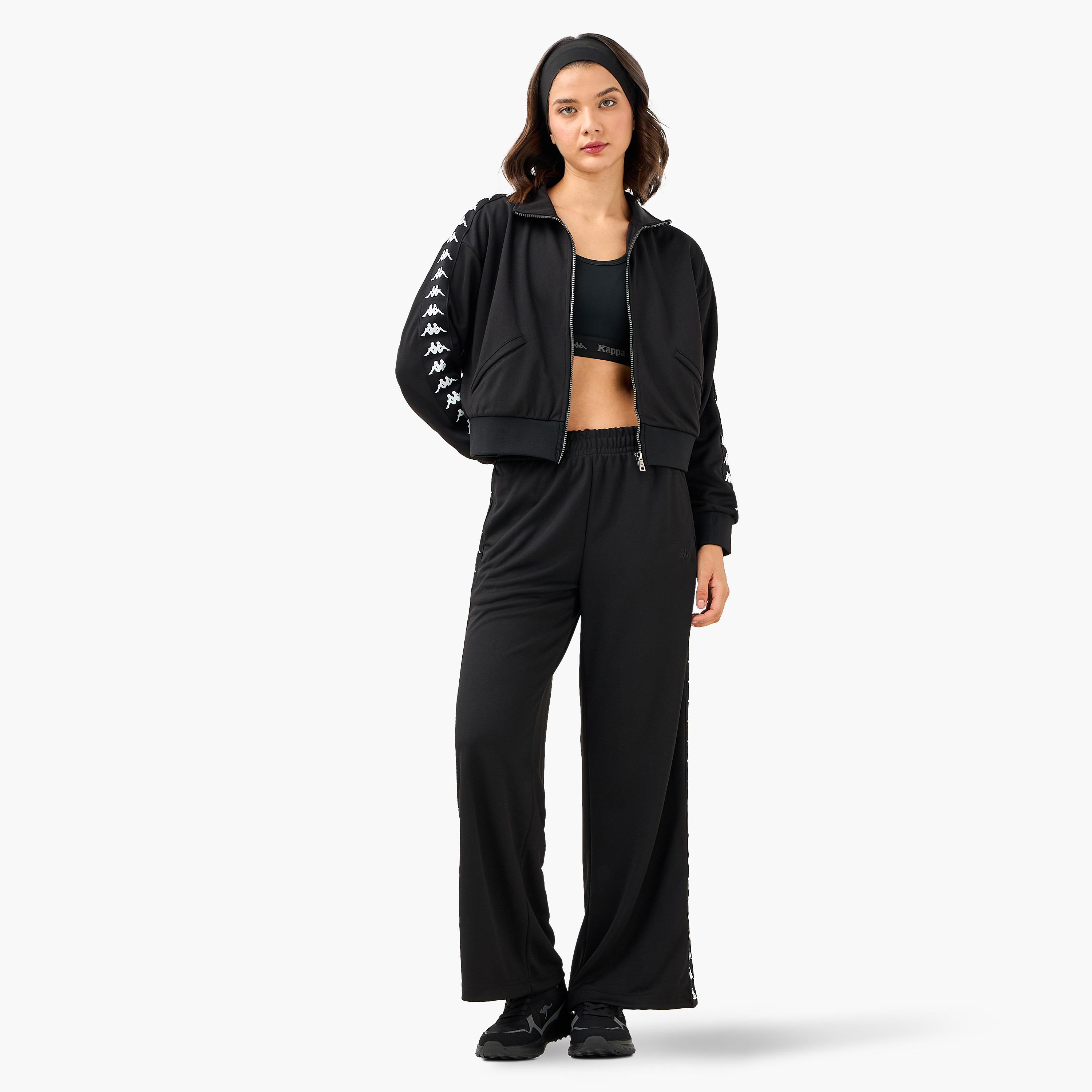 Kappa Tape Detail Jacket with High Neck-women-clothing-sportswearandactivewear-hoodiesandsweatshirts-image-2